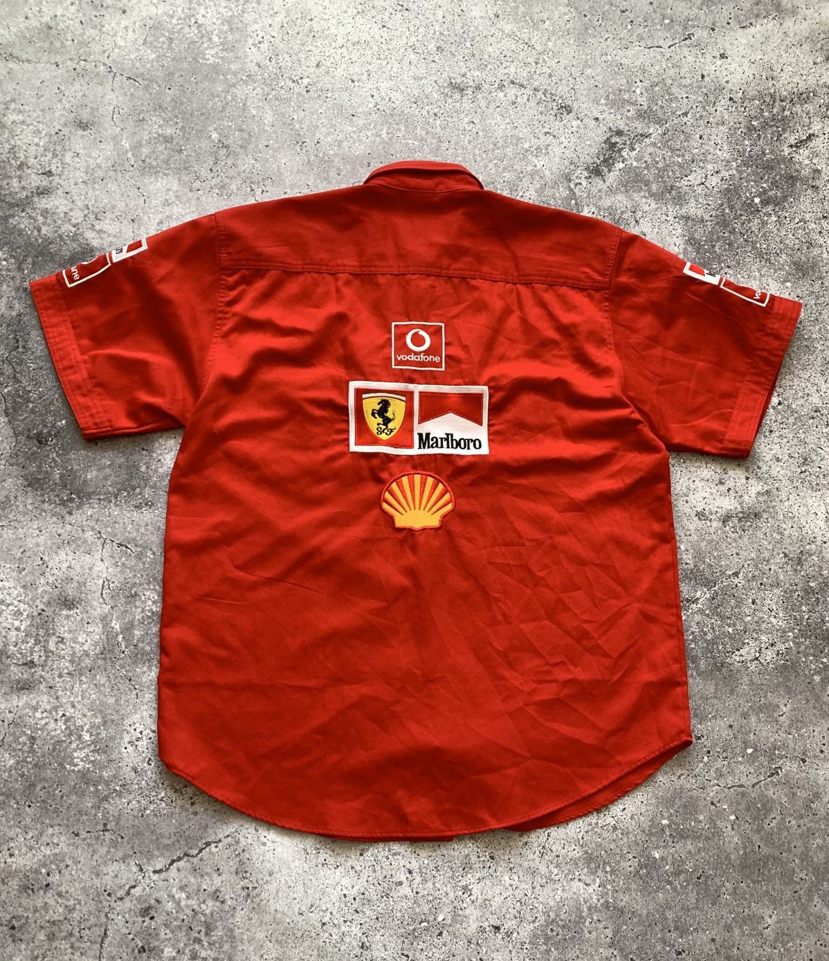 Ferrari 🔥VINTAGE 90s FERRARI F1 RACING TEAM MARLBORO SHIRT BUTTOP UP Size US XXL / EU 58 / 5 - 9 Thumbnail