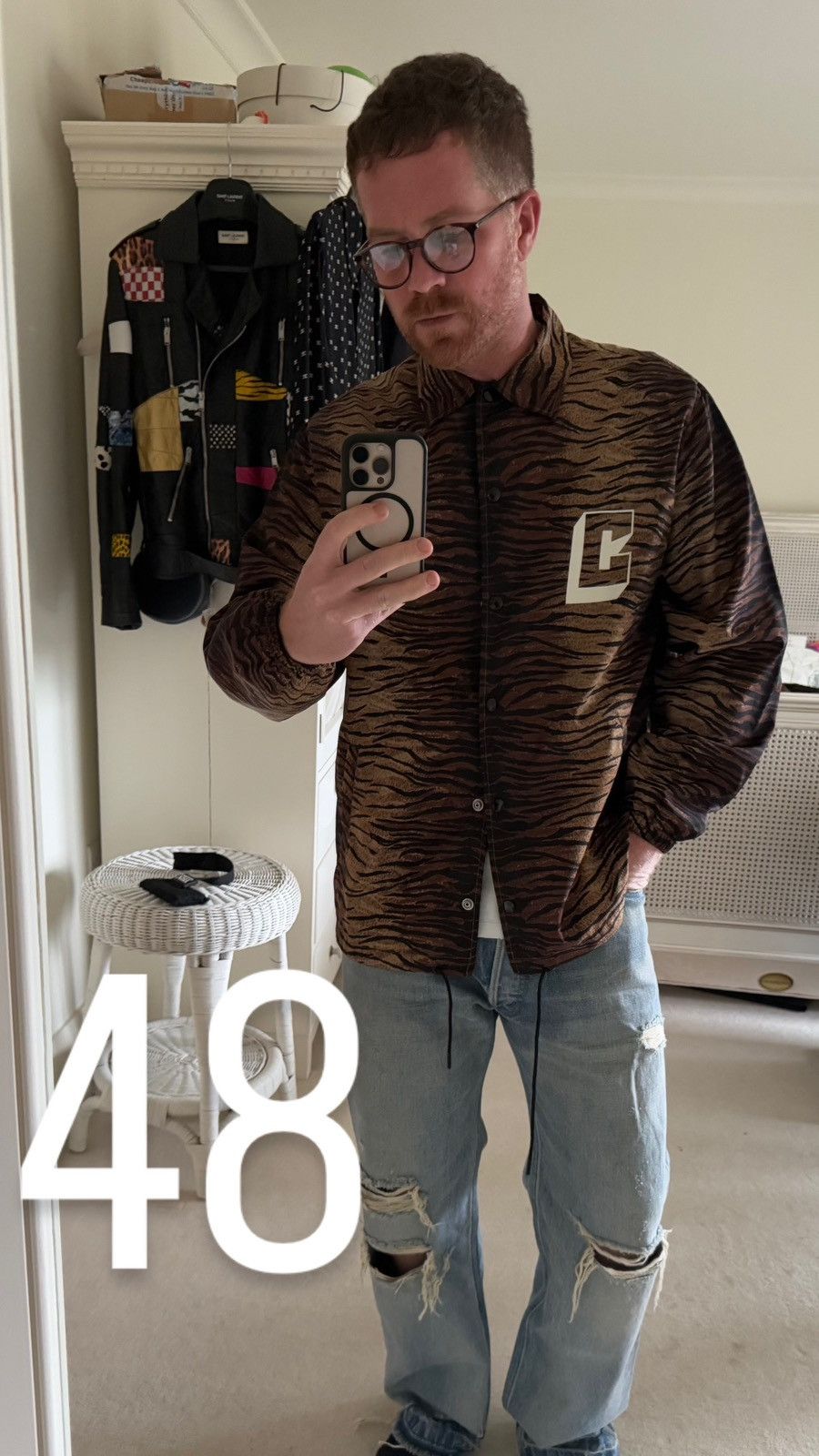 Celine $1.9k Celine tiger animal logo print coach jacket S M L Hedi Size US M / EU 48-50 / 2 - 3 Thumbnail