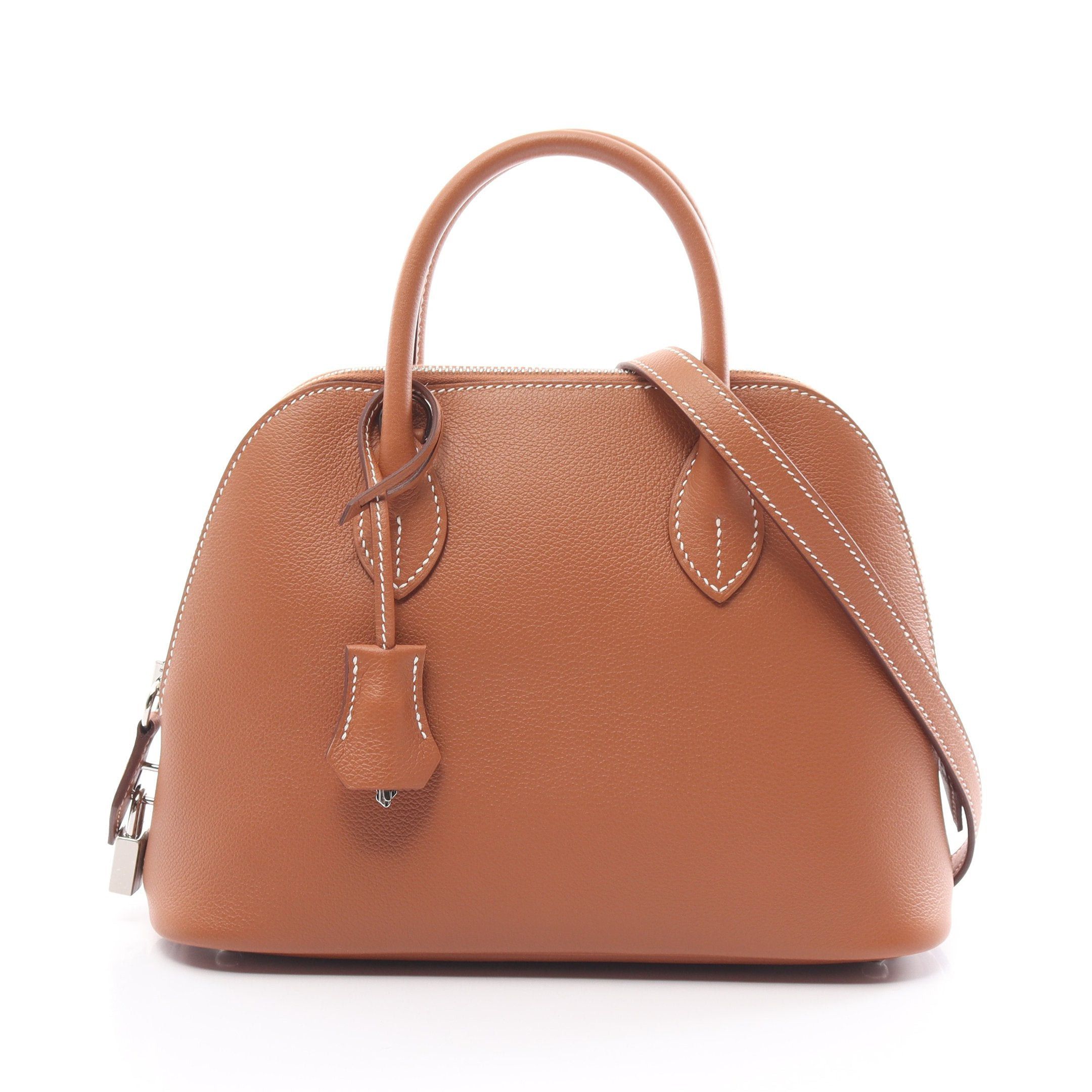 Hermes Hermes Bolide 1923 25 Gold Handbag Evercolor Light Brown Silver Hardware B Stamp Size ONE SIZE - 1 Thumbnail