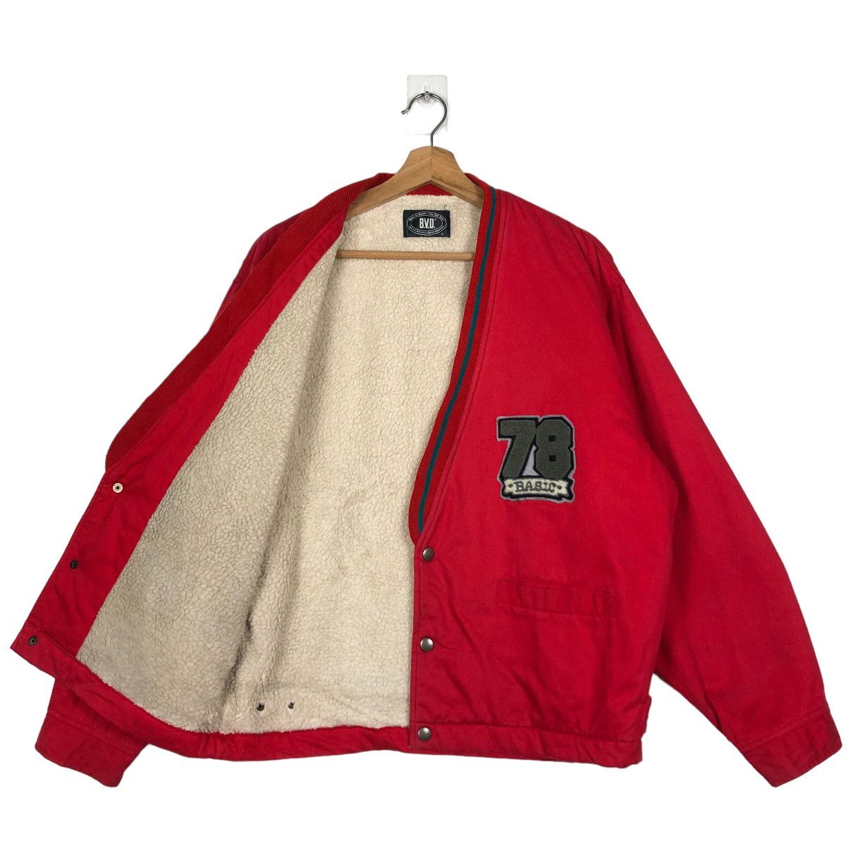 Hysteric Glamour 🔥90s Vintage Bomber Cardigan Jacket BVD Japan Made Big Logo Size US L / EU 52-54 / 3 - 9 Thumbnail