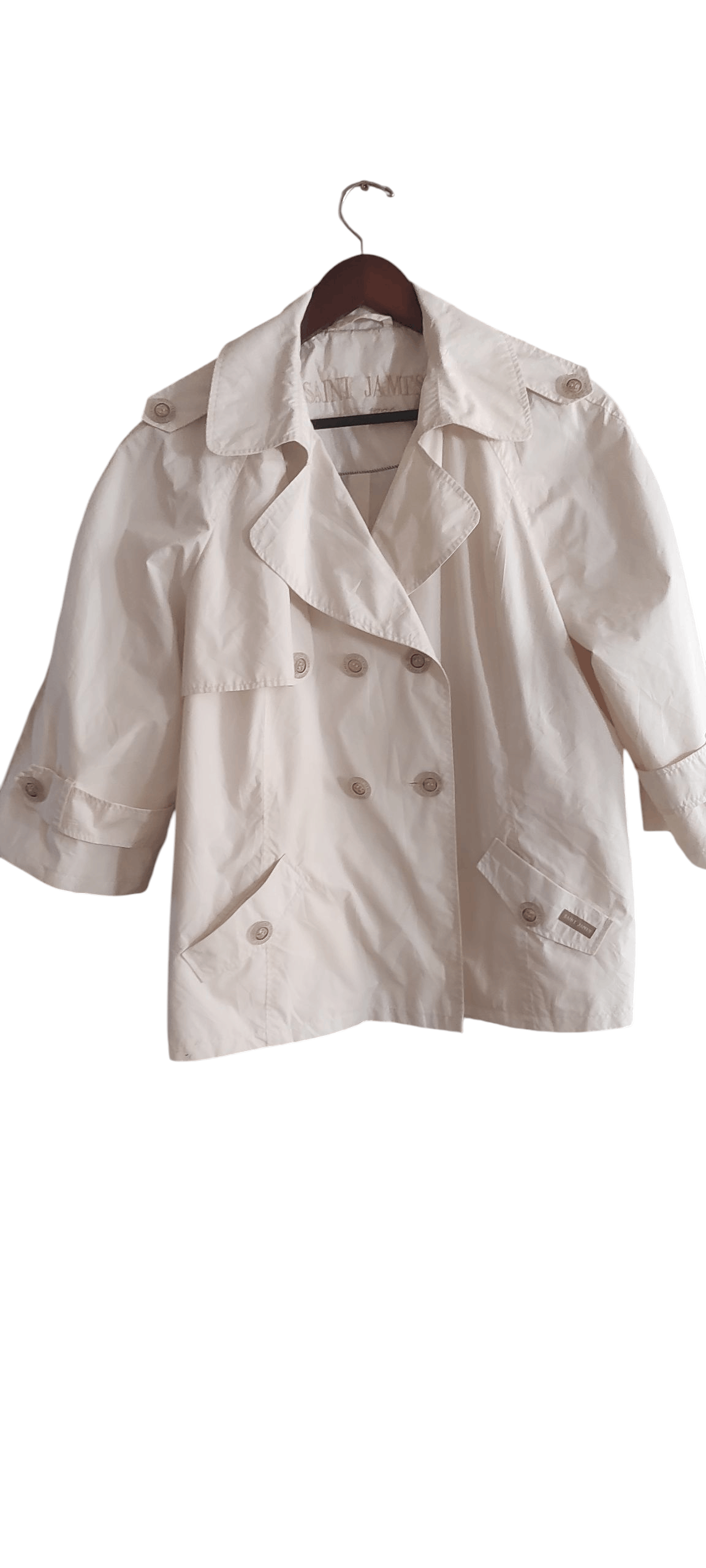 Saint James Saint James Double-Breasted Women Trench Coat Jacket Size XXL / US 16-18 / IT 52-54 - 21 Thumbnail