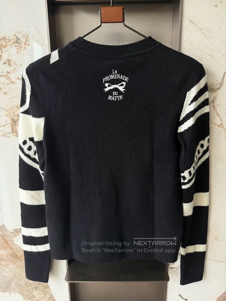 Hermes Hermes Black and White Chain Knitted Pullover Sweater, 100 Size XS / US 0-2 / IT 36-38 - 2 Thumbnail