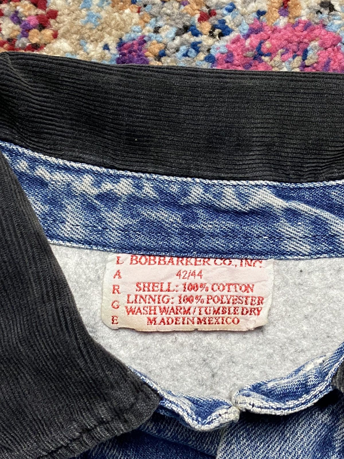 Barker × Vintage Bob Barker Co Inc 90s Denim Blanket Lined Chore Coat Size US L / EU 52-54 / 3 - 5 Thumbnail