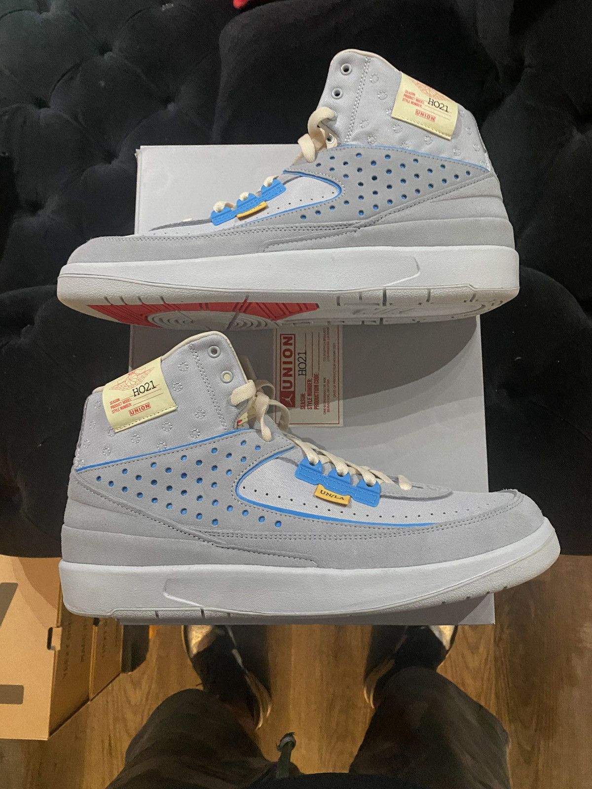 Nike Air Jordan 2 Union Grey Fog DN3802-001 Men Size 12 Used Size US 12 / EU 45 - 2 Thumbnail