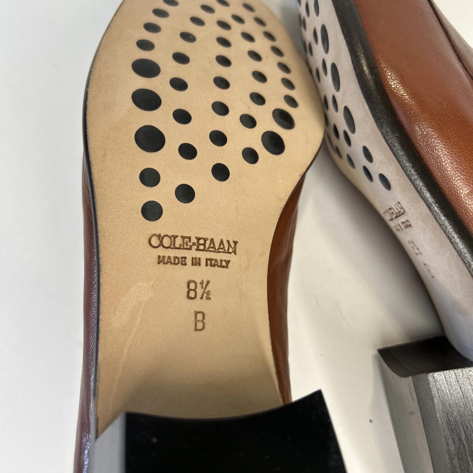 Cole Haan COLE HAAN GIANNA Nutmeg Brown Leather Pumps Sz 8.5 ITALY New Size US 8.5 / IT 38.5 - 7 Thumbnail