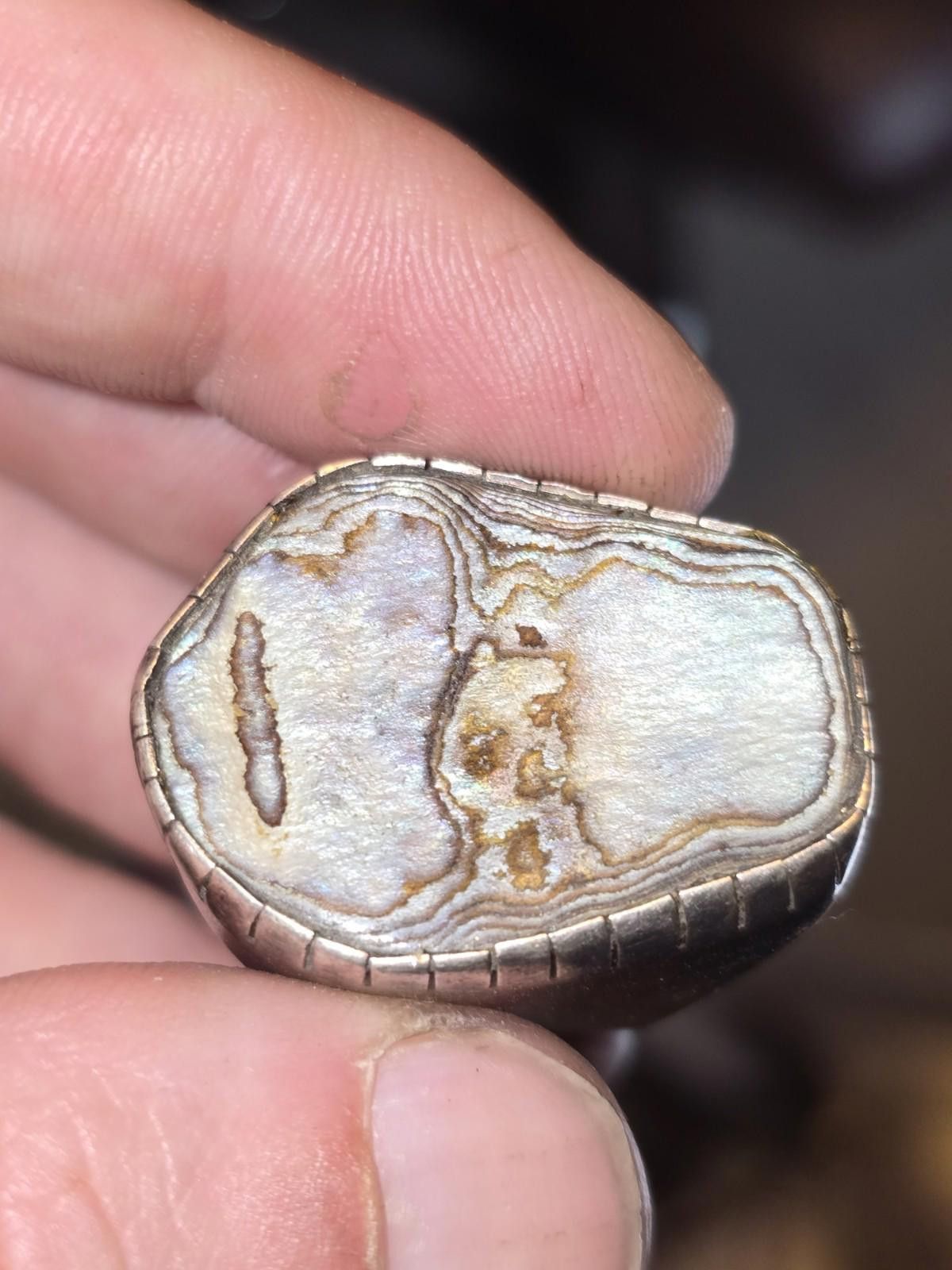Other Rebecca Collins Silver Stalactite Agate Statement Ring 7 Size ONE SIZE - 8 Thumbnail