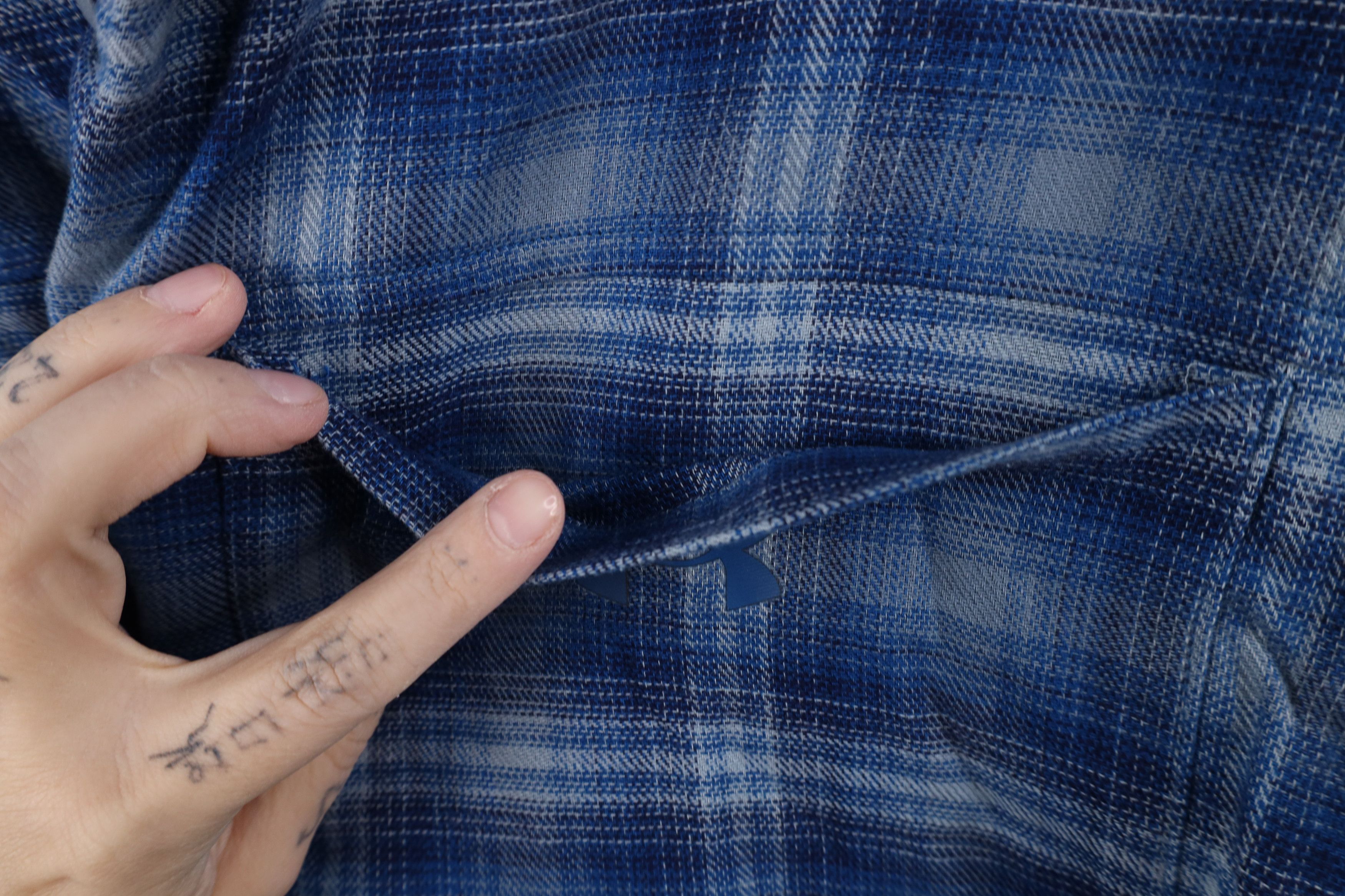 Under Armour Under Armour Flannel Collared Button Shirt Blue Plaid Size US XXL / EU 58 / 5 - 5 Thumbnail