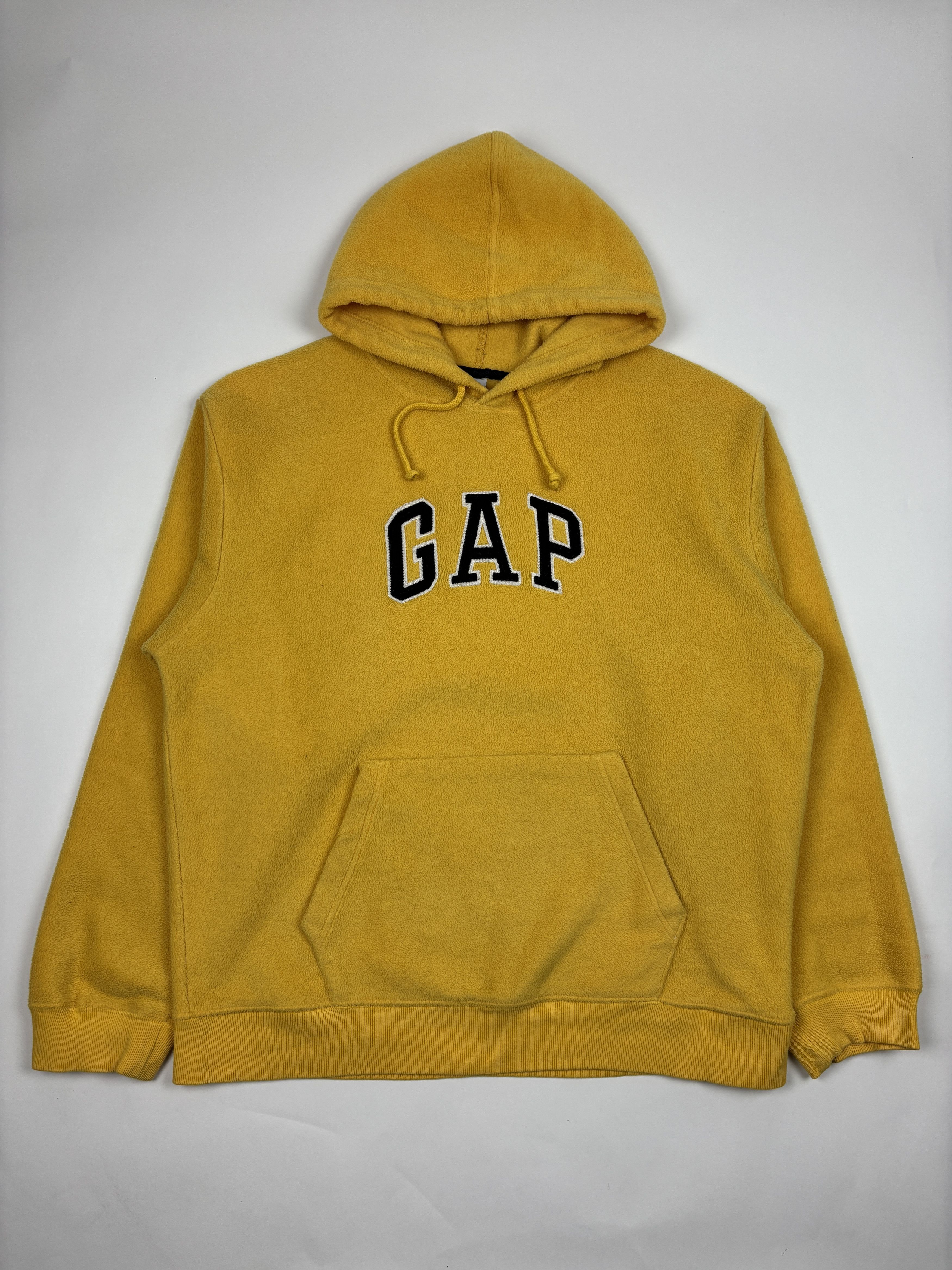 Gap Vintage Y2K Yellow Gap Fleece Hoodie Size US L / EU 52-54 / 3 - 1 Thumbnail