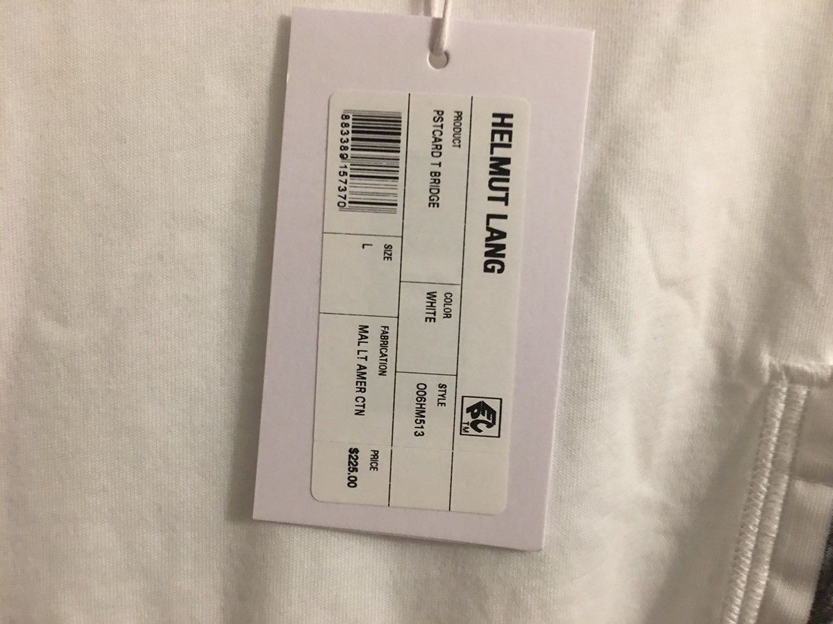 Helmut Lang Helmut Lang White Postcard Tee Large Size US L / EU 52-54 / 3 - 4 Thumbnail