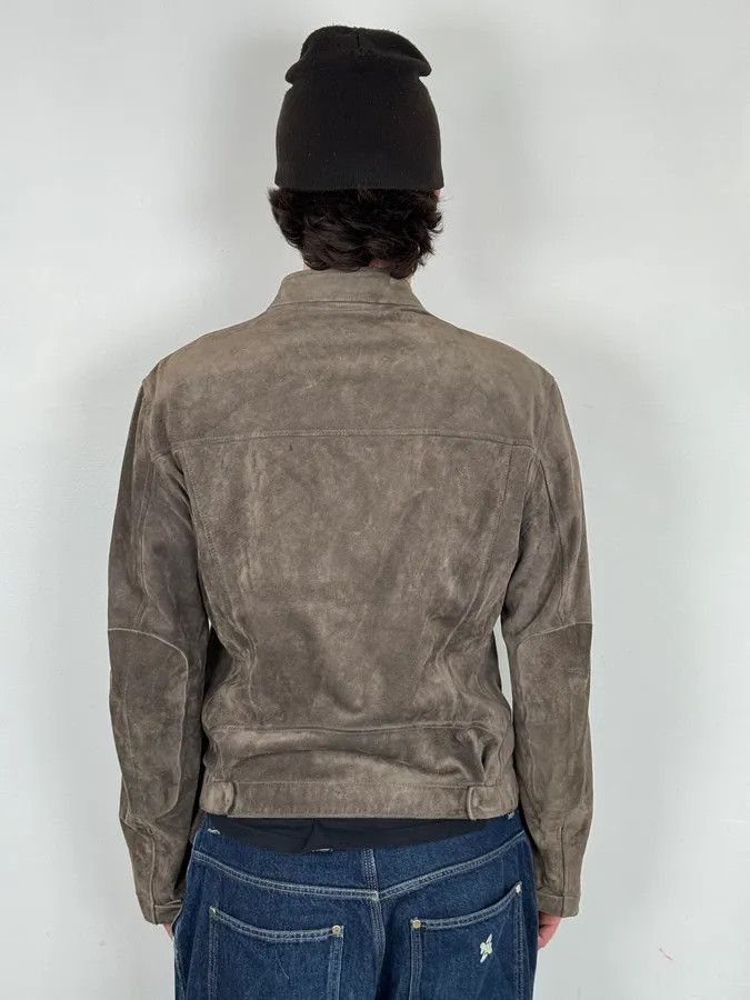 Gucci 2000s Gucci Grey Suede Asymmetrical Zip Biker Jacket by Tom Ford Size US M / EU 48-50 / 2 - 3 Thumbnail