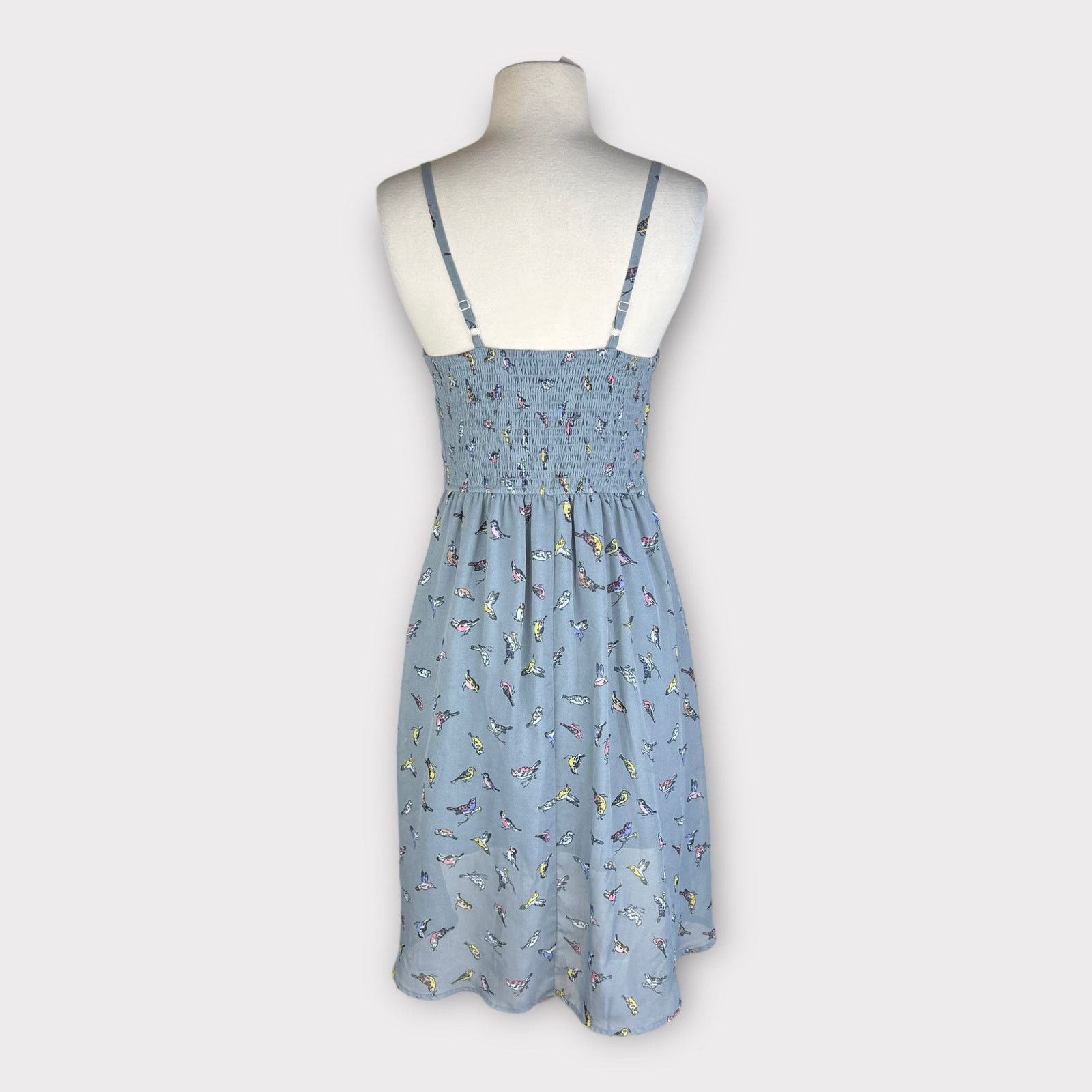 Vintage Xhilaration | Women's Vintage Y2K Bird Print Gray Sundress Size S / US 4 / IT 40 - 3 Thumbnail