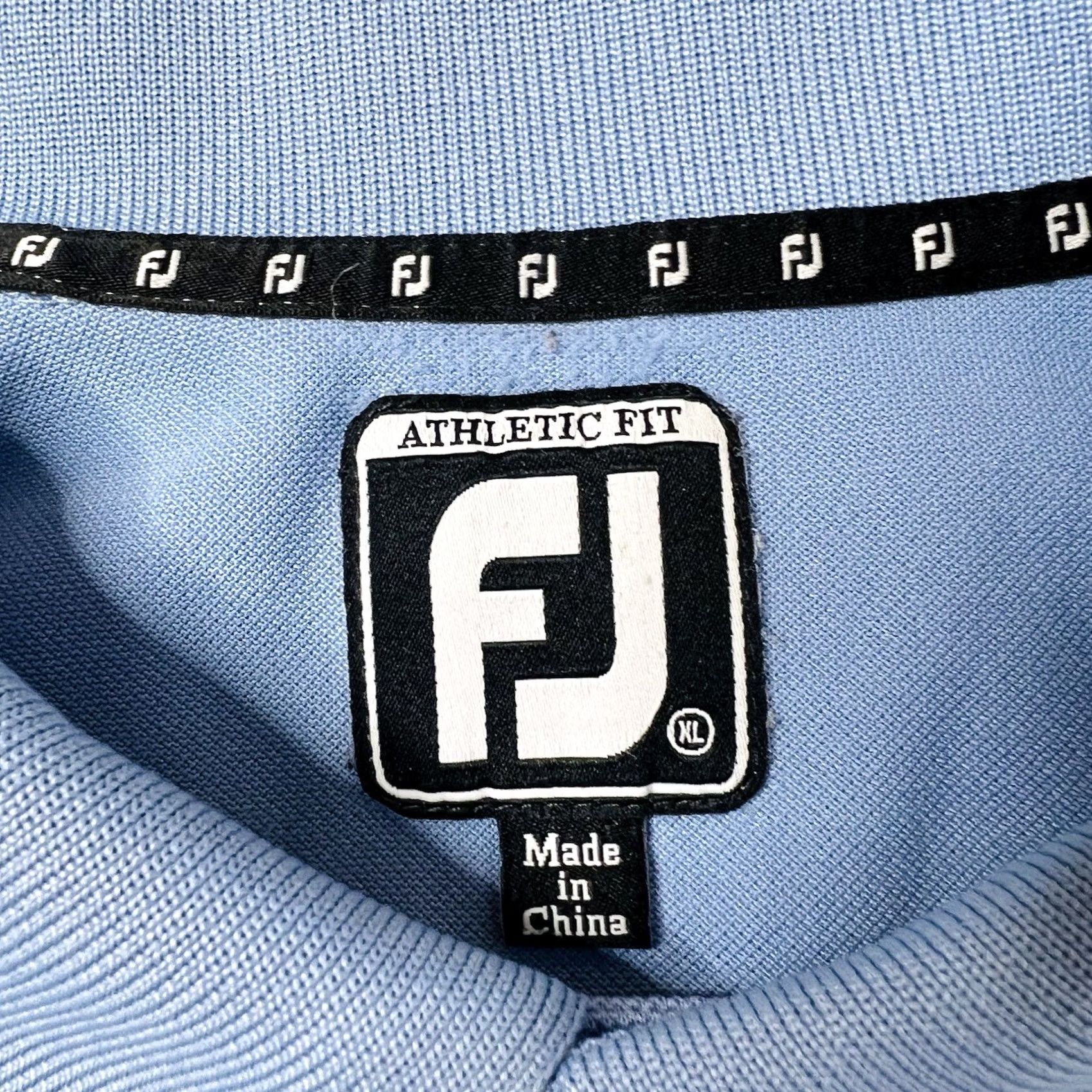Footjoy FJ FootJoy Athletic Fit Short Sleeve Golf Polo Mens XL Blue White Color Block Polo Shirt Size US XL / EU 56 / 4 - 4 Thumbnail
