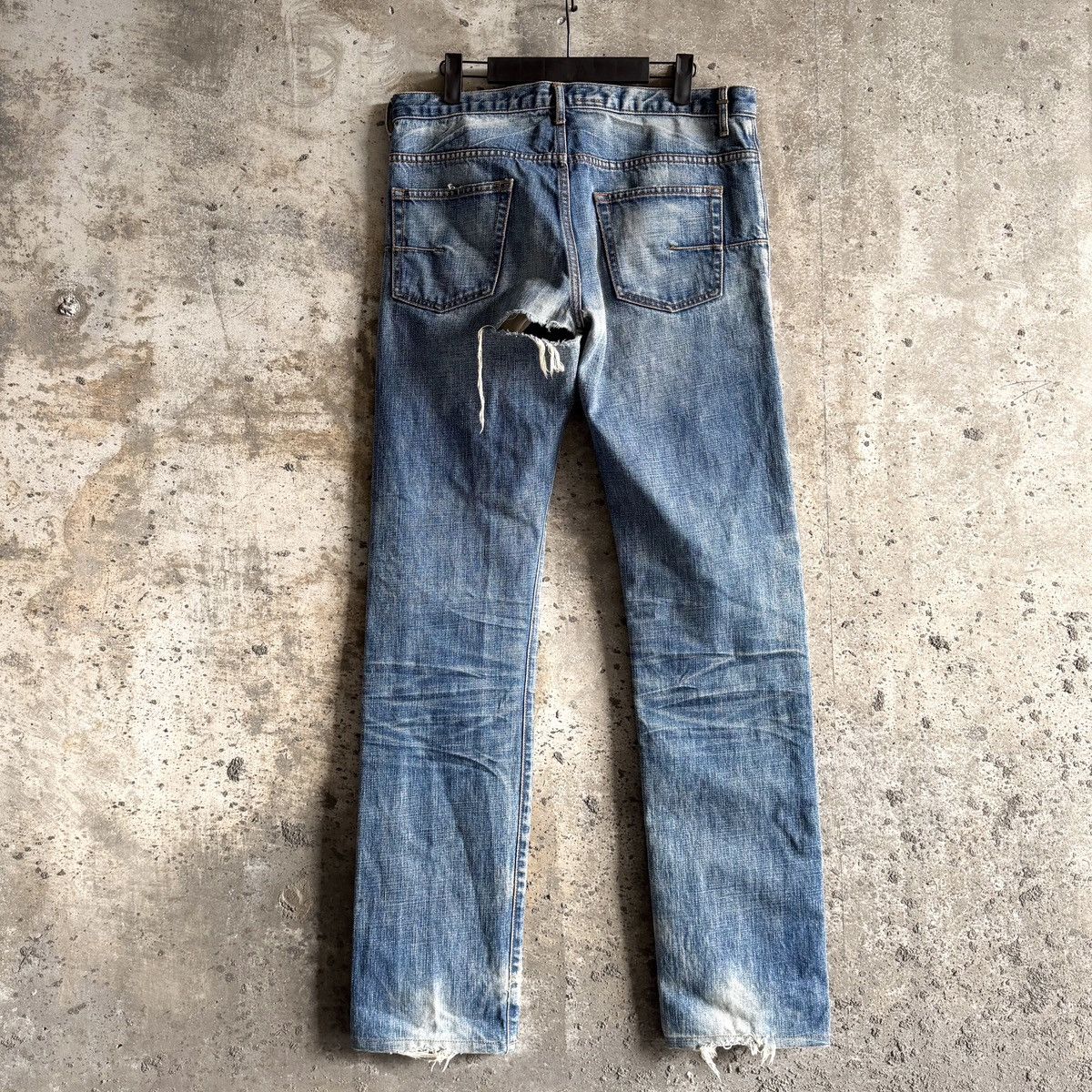 Dior Dior Homme SS03 Light Wash Clawmark Denim By Hedi Slimane Size US 33 - 2 Thumbnail