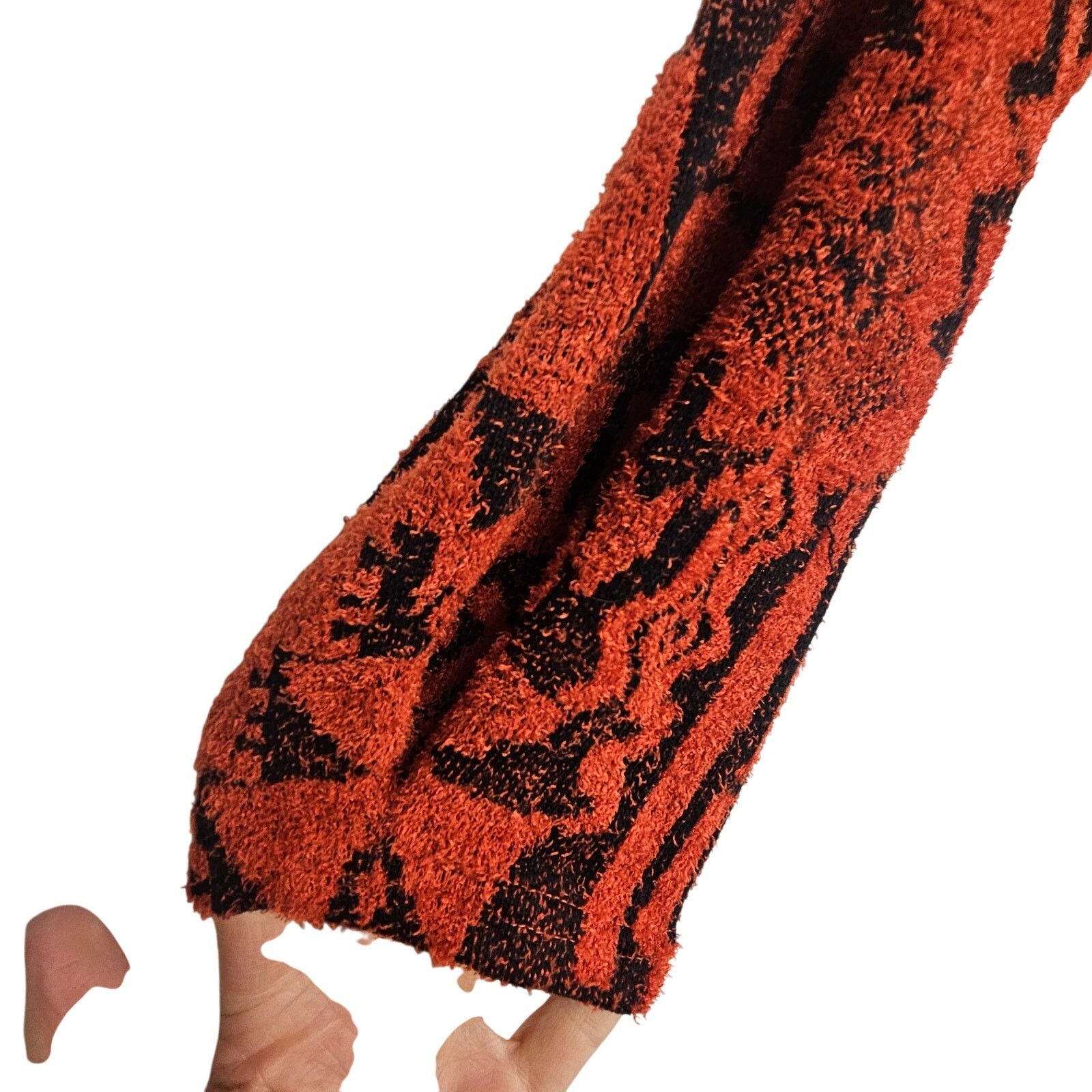 Miles New York Ali Miles Aztec Tribal Cowl Neck Fuzzy Sweater Southwestern Size S / US 4 / IT 40 - 4 Thumbnail