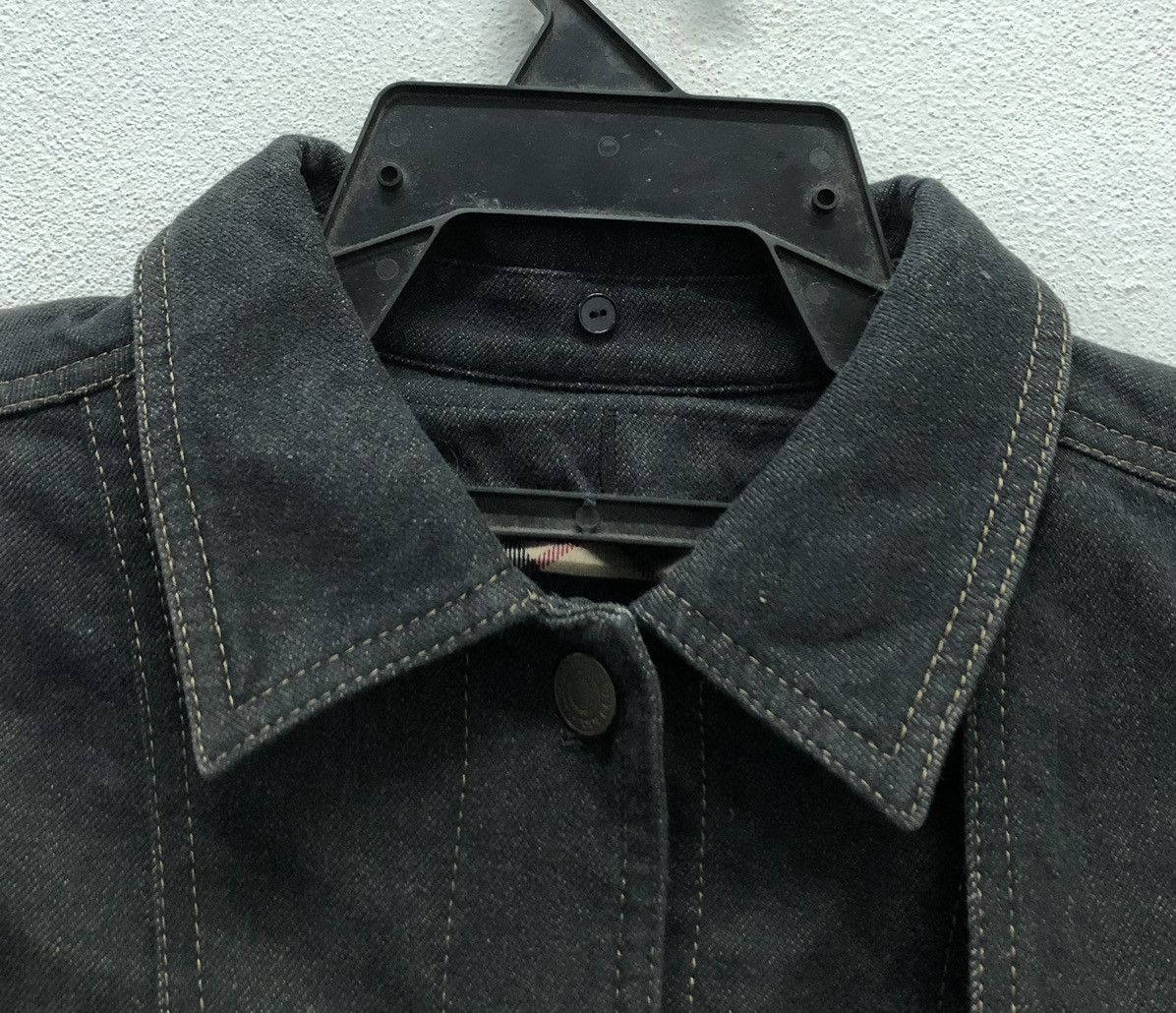 Burberry × Vintage Burberry London Women's Black Denim Jacket Size US M / EU 48-50 / 2 - 3 Thumbnail