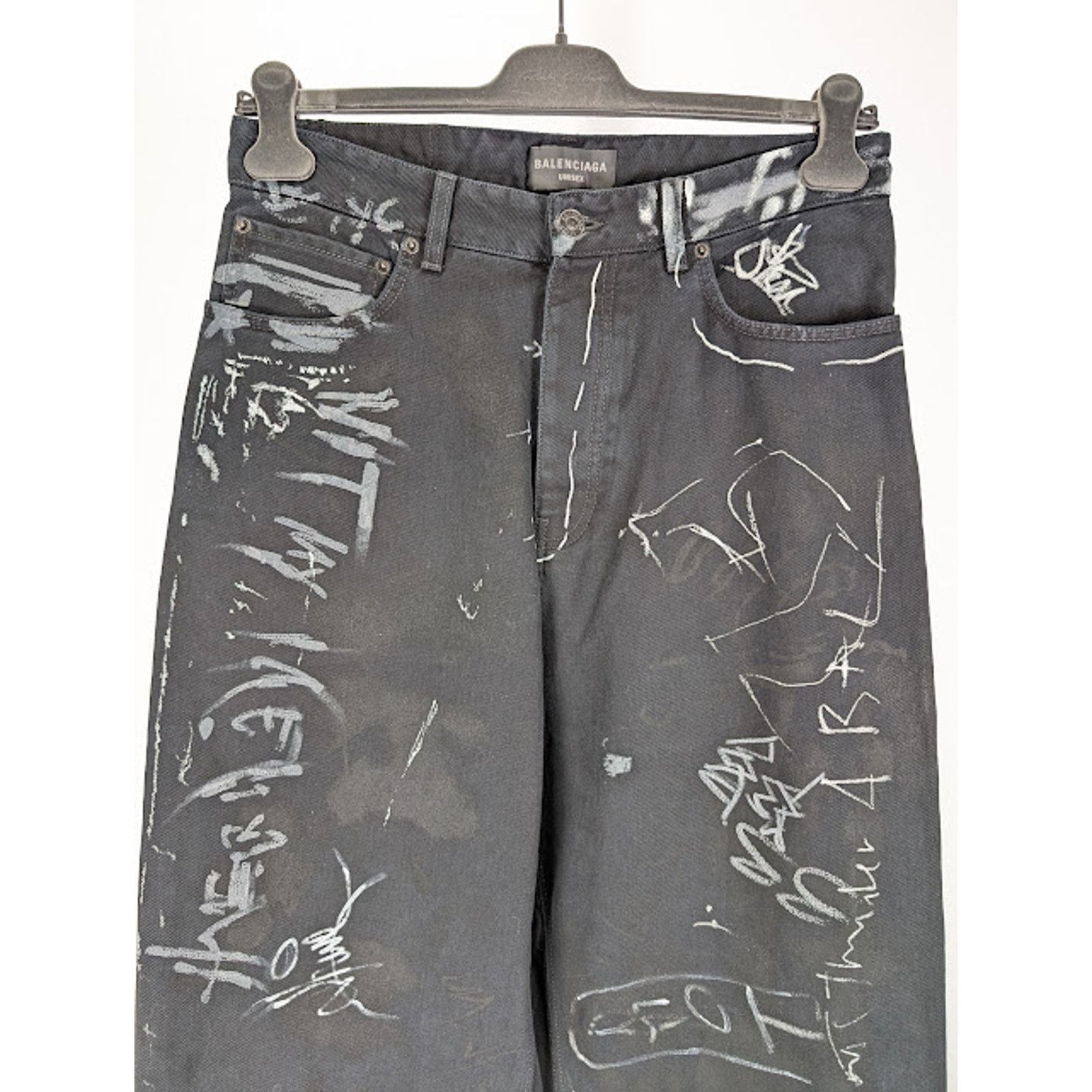 Balenciaga o1rshd1 Baggy Pants / Jeans in Black XS Size US 28 / EU 44 - 3 Thumbnail
