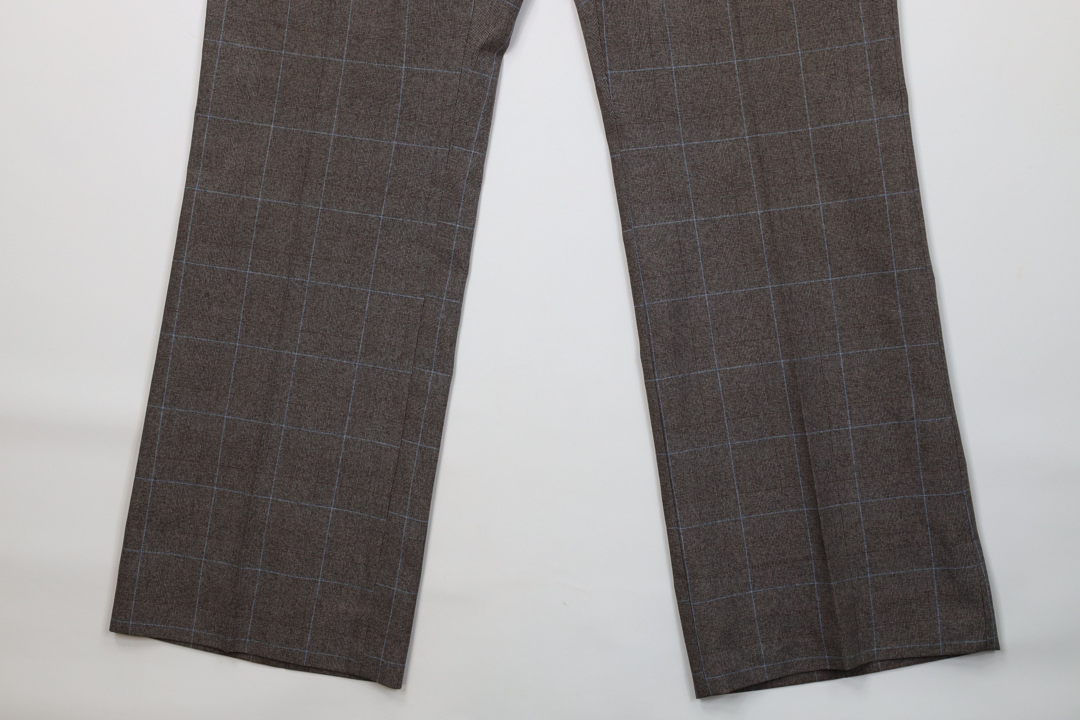 Vintage Vintage 70s Streetwear Plaid Knit Bell Bottoms Pants USA Size US 36 / EU 52 - 4 Thumbnail