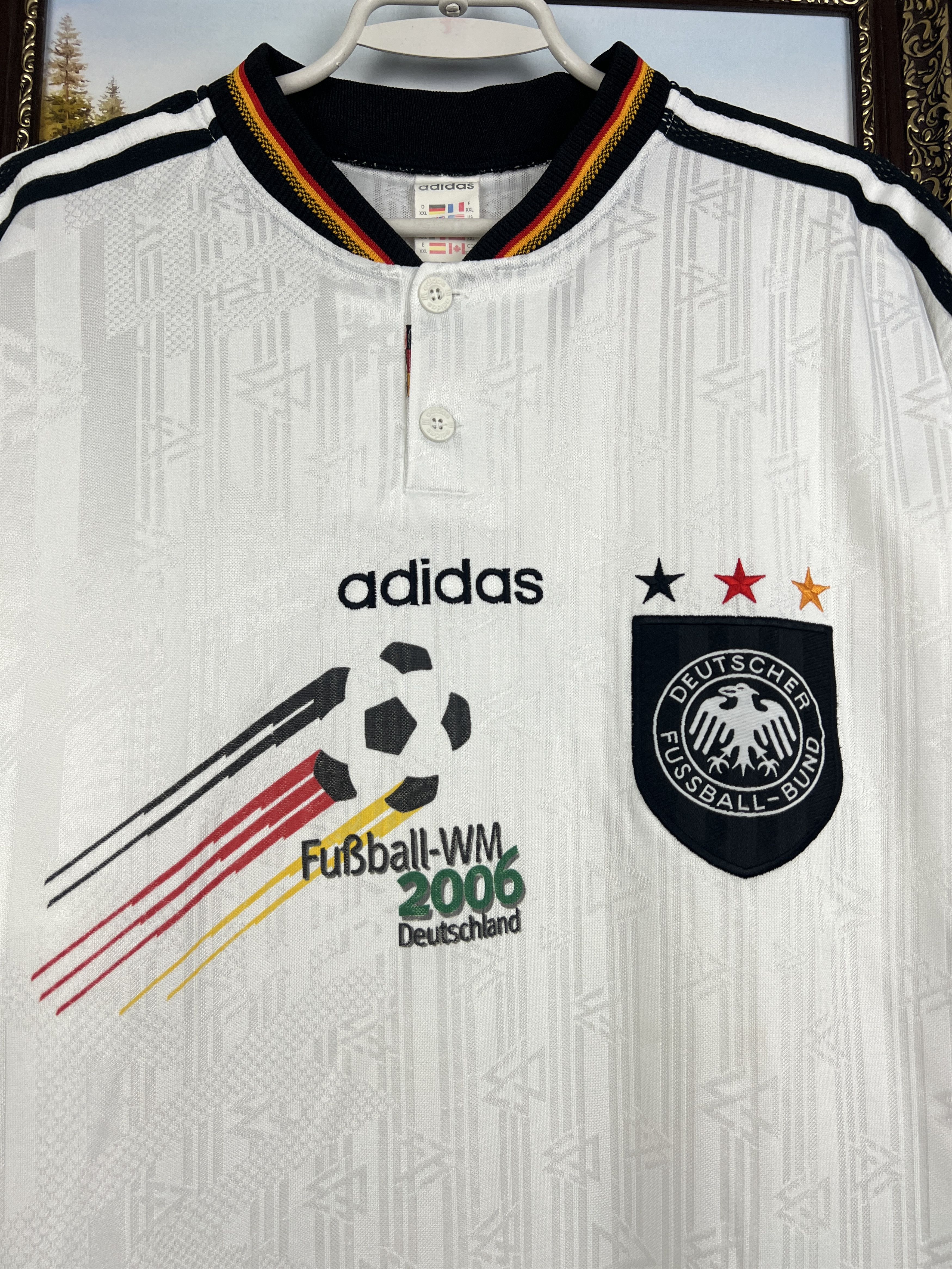 Adidas Germany Home football shirt 1996 Soccer Jersey National Team Size US XXL / EU 58 / 5 - 3 Thumbnail