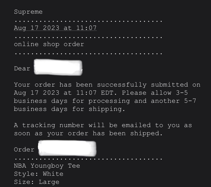 Supreme NBA Youngboy Tee Black Men's - FW23 - US