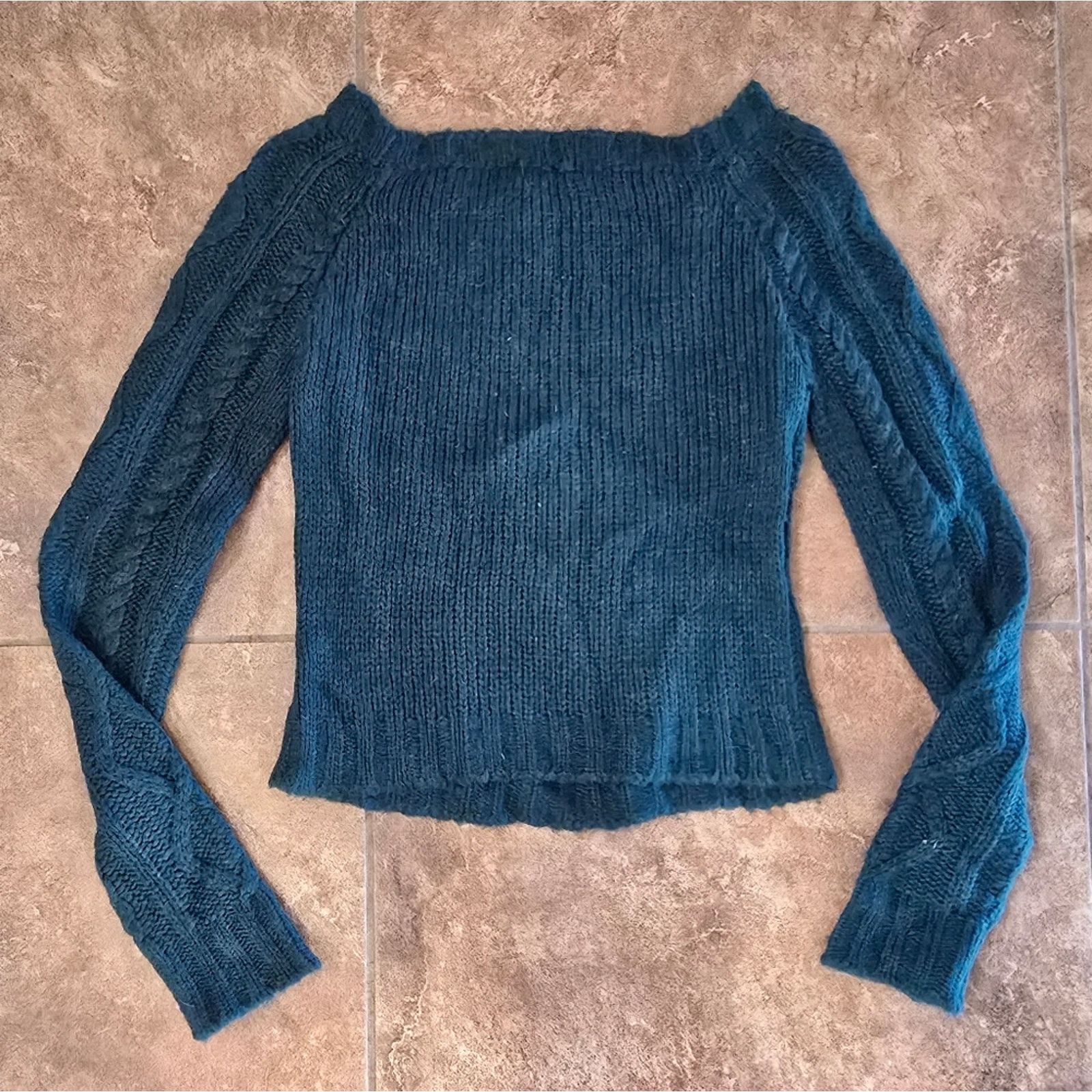 Other Teal Green | DEX | Detailed Knit Sweater Size M / US 6-8 / IT 42-44 - 2 Thumbnail
