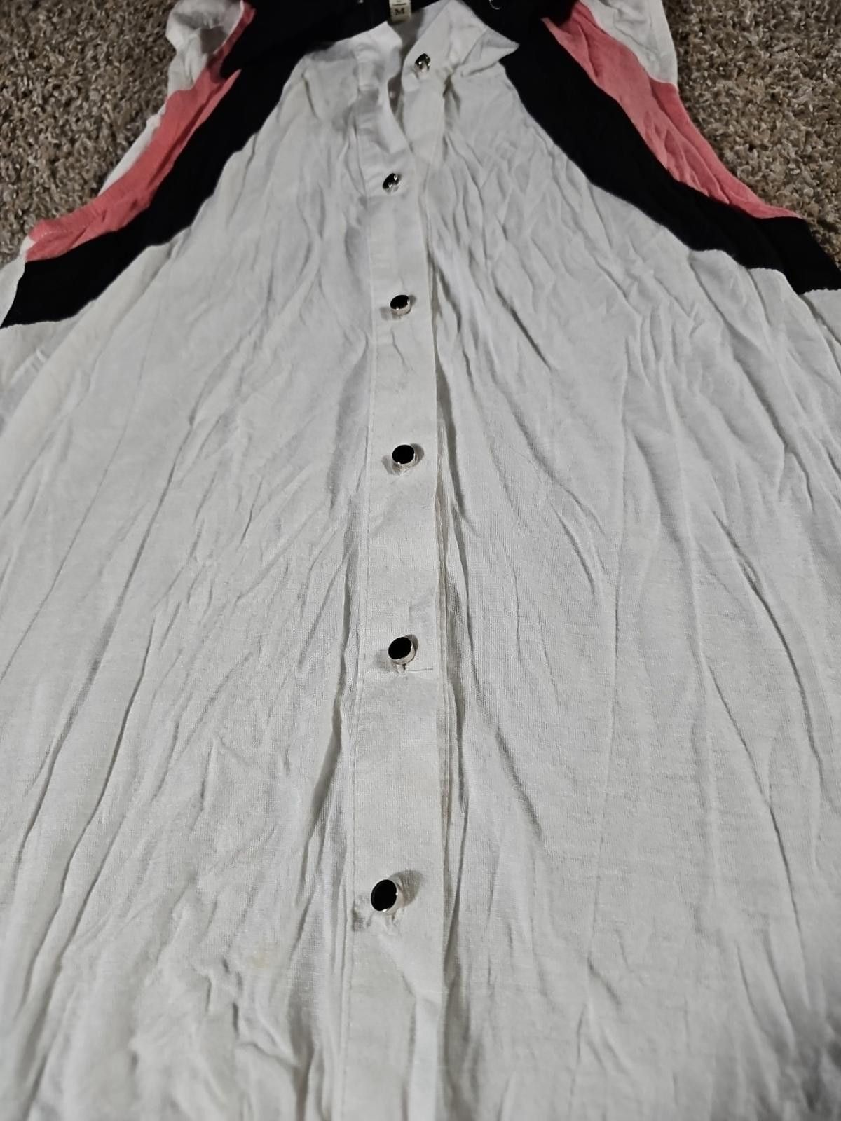 Designer Monteau Los Angeles Collared Button Up Tank Top M Size M / US 6-8 / IT 42-44 - 2 Thumbnail
