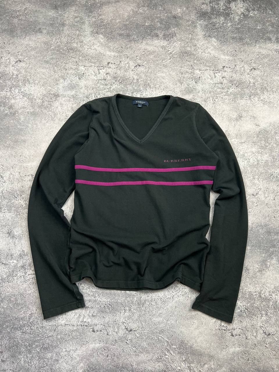 Burberry Vintage Burberry Black Long Sleeve Shirt Striped Size M / US 6-8 / IT 42-44 - 2 Thumbnail