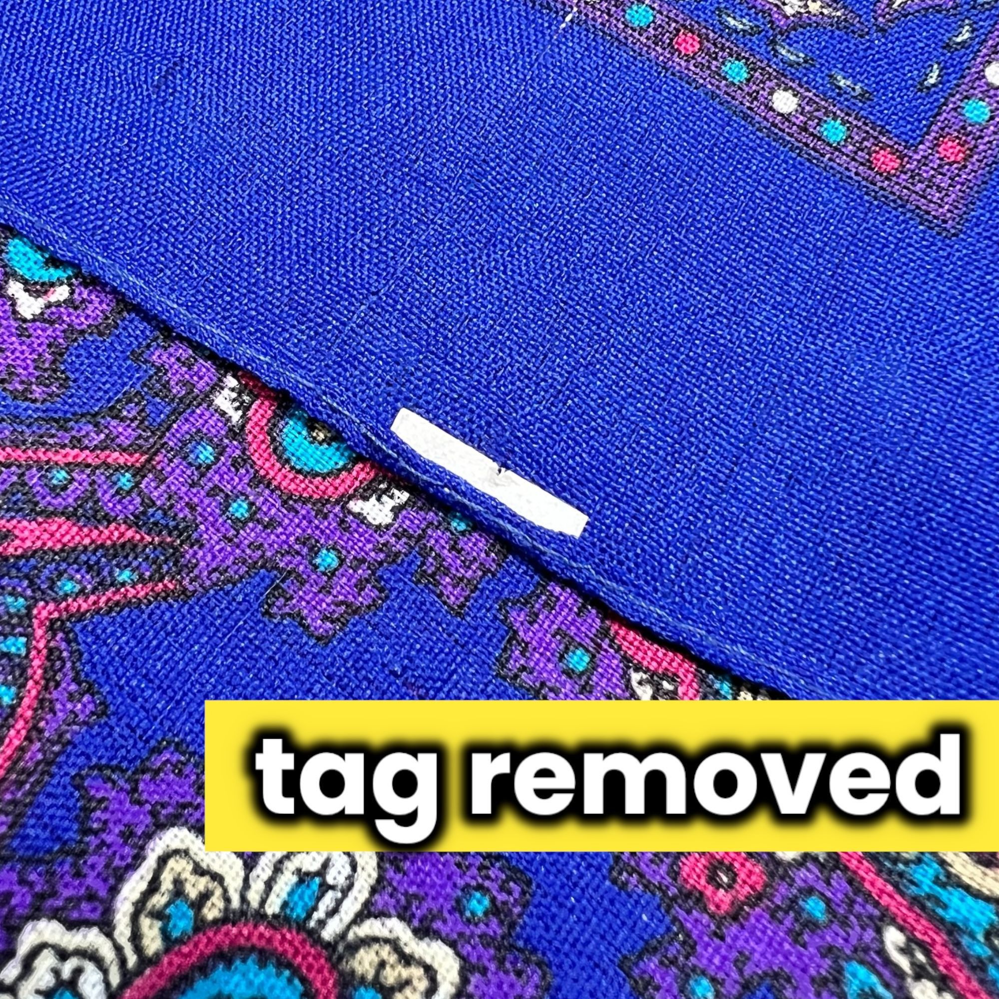 Vintage Vintage Paisley Silky Scarf Rich Blue & Purple Tones Size ONE SIZE - 9 Thumbnail