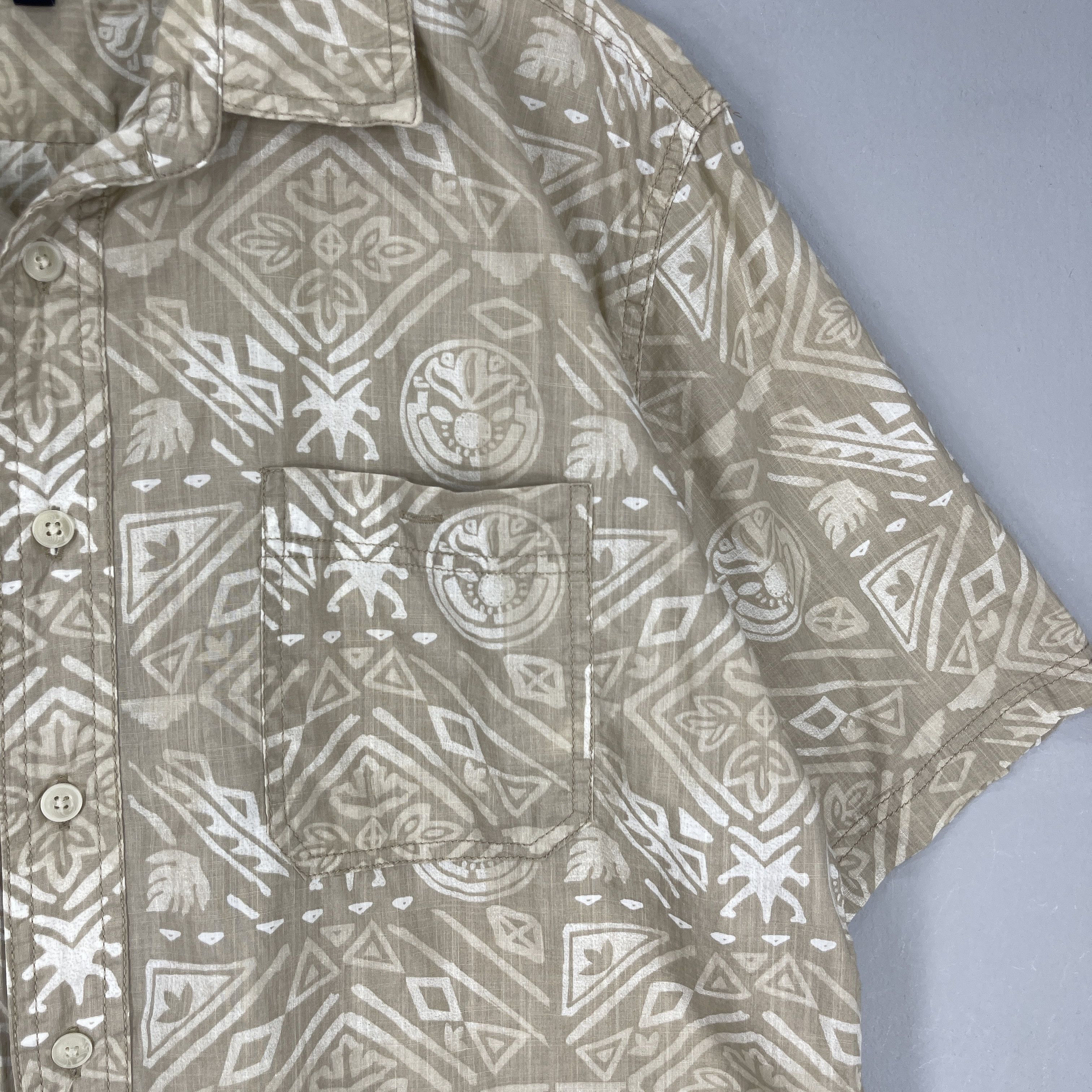 Croft & Barrow Vintage Native Tribal Tattoo Flower Motive Hawaii Shirt Size US L / EU 52-54 / 3 - 3 Thumbnail