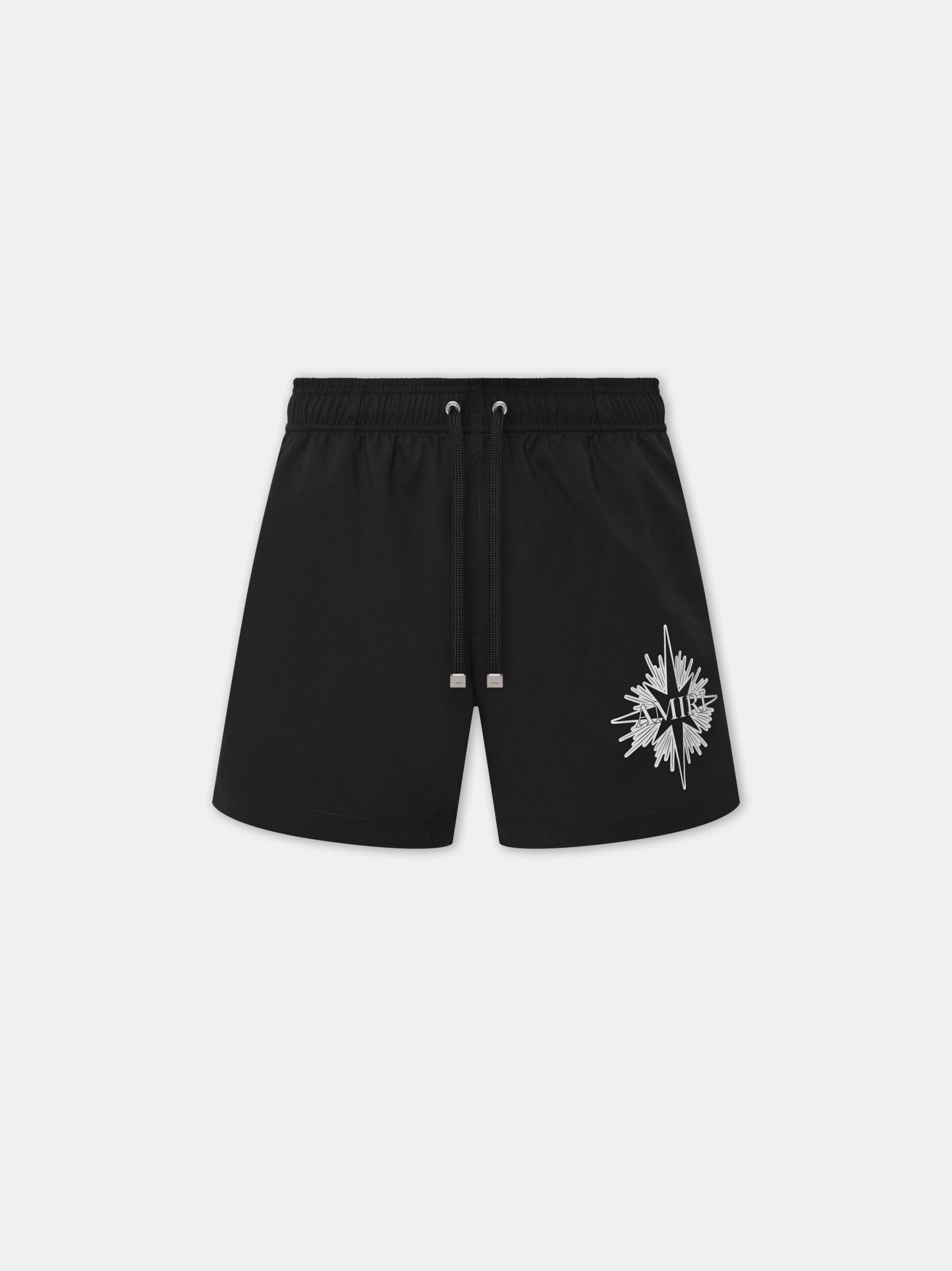 Amiri o1s1wg110426 Starburst Swim Trunk Shorts in Black Size US 30 / EU 46 - 1 Thumbnail