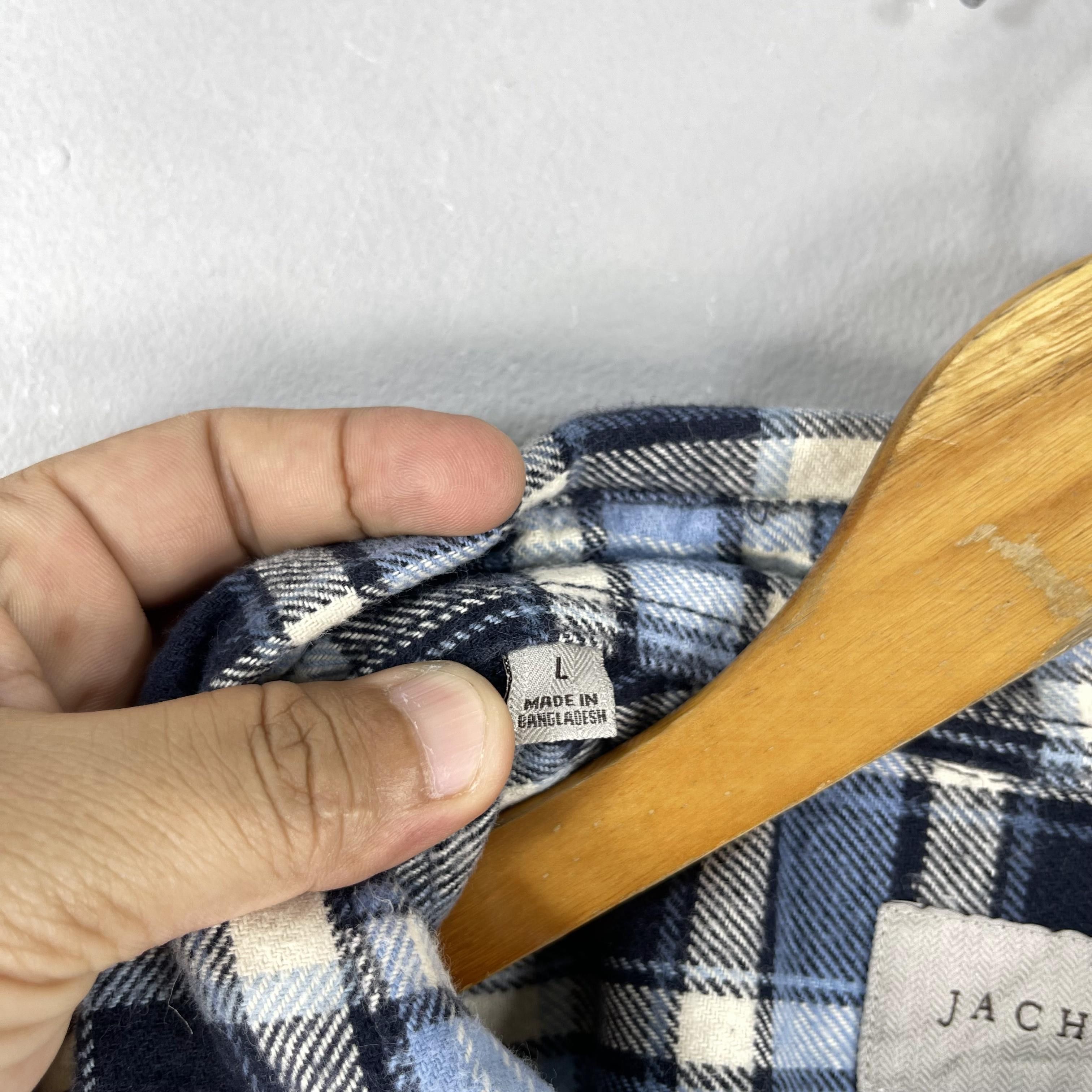 Flannel Jachs Checkered Blue Tartan Double Pocket Minimalist Flannel Size US L / EU 52-54 / 3 - 7 Thumbnail