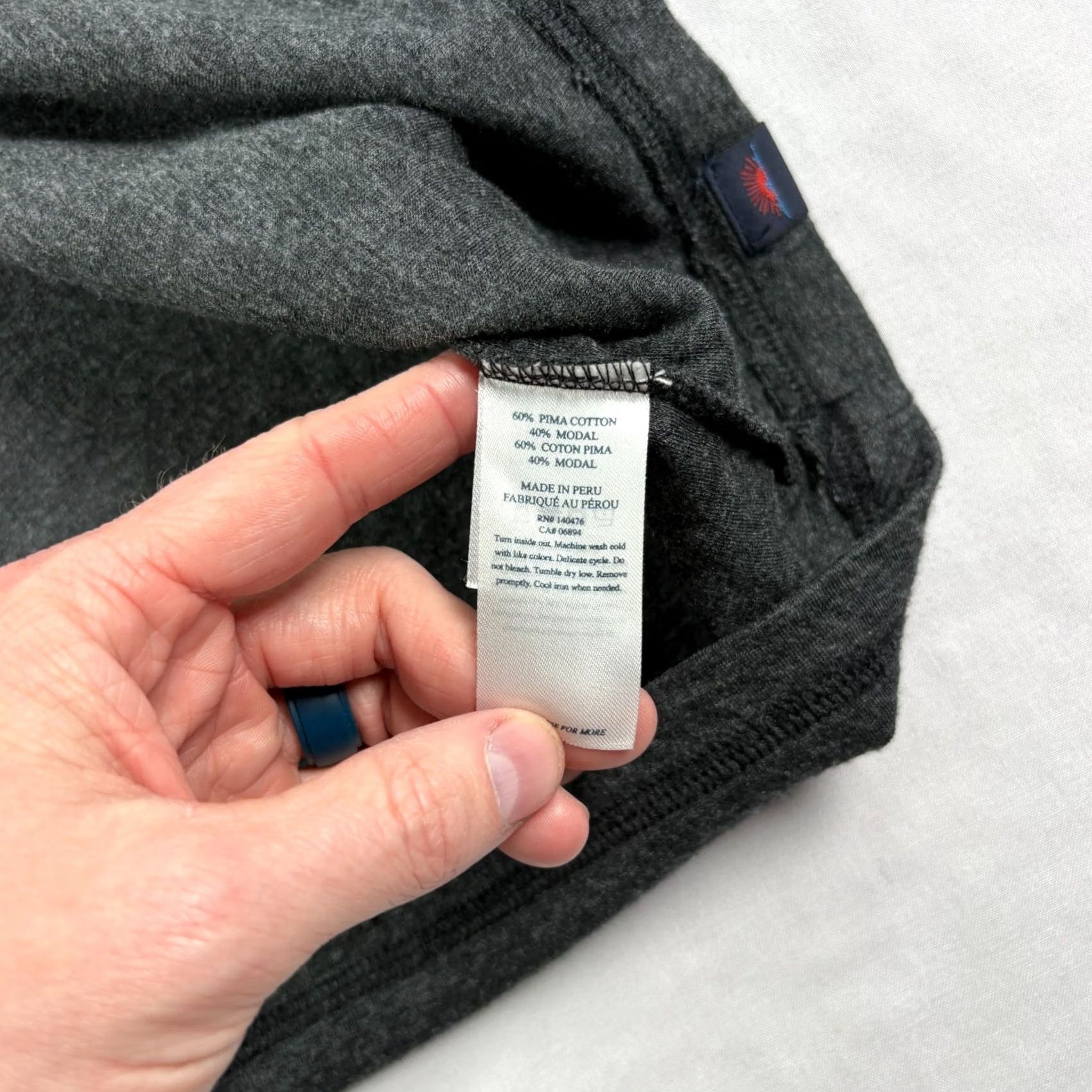 Faherty Faherty Sweater Mens Large Gray Cloud Cotton 1/4 Zip Pullover Golf Casual Preppy Size US L / EU 52-54 / 3 - 7 Thumbnail