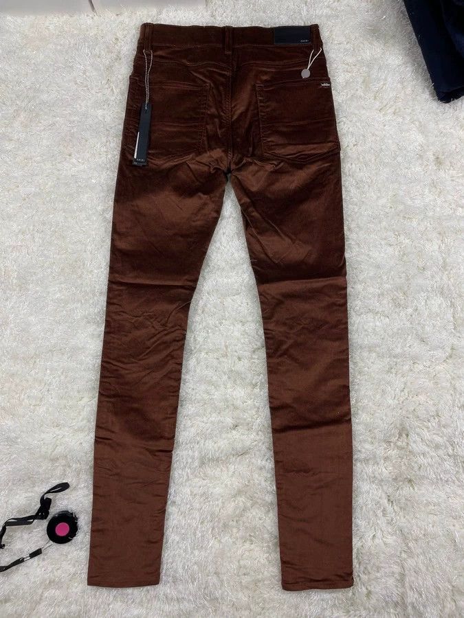Amiri Amiri Brown Velvet Pants Size US 31 - 2 Thumbnail