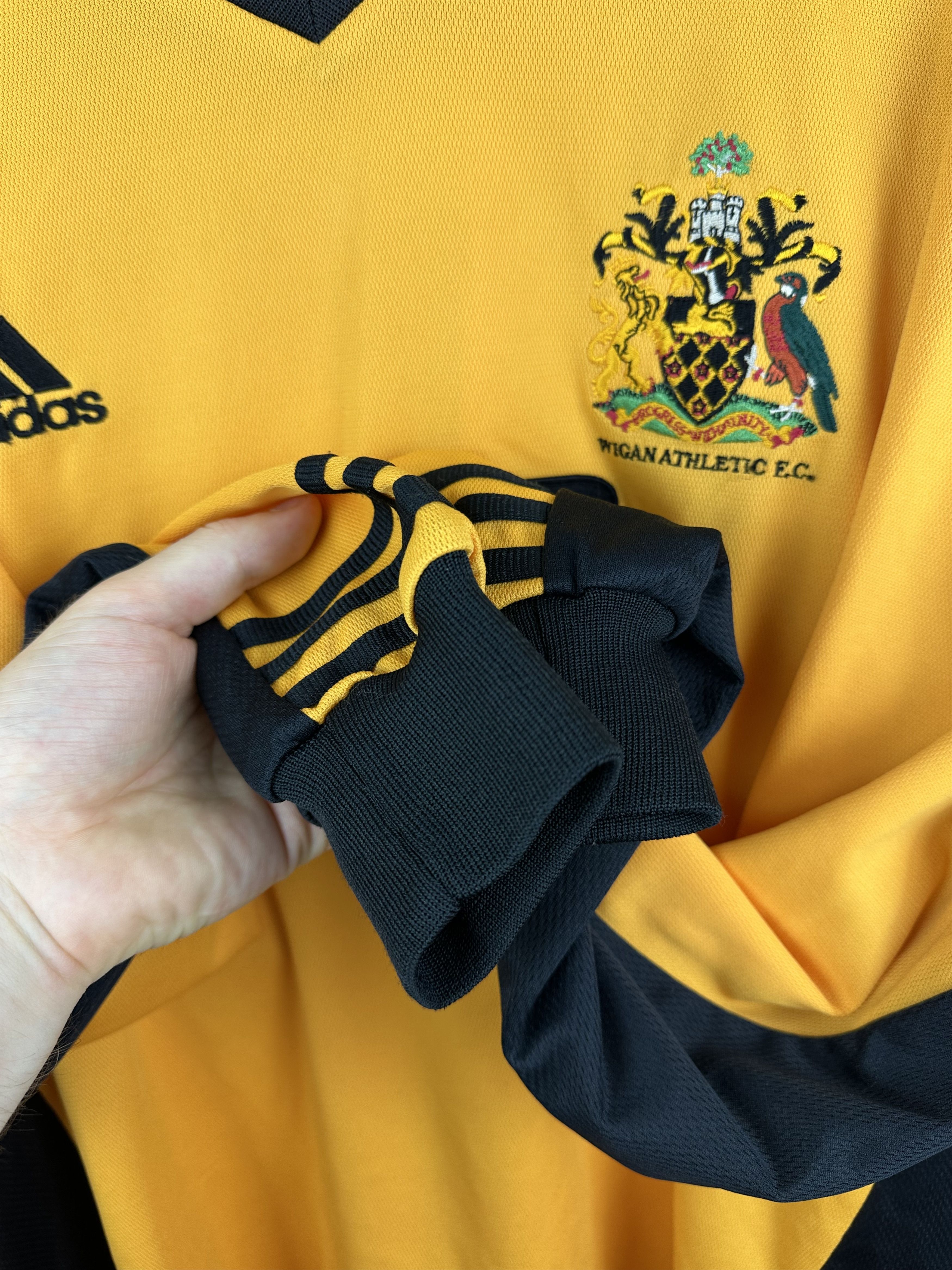 Adidas × Vintage Wigan Athletic football shirt 2001 Long Sleeve Soccer Jersey Size US XL / EU 56 / 4 - 9 Thumbnail