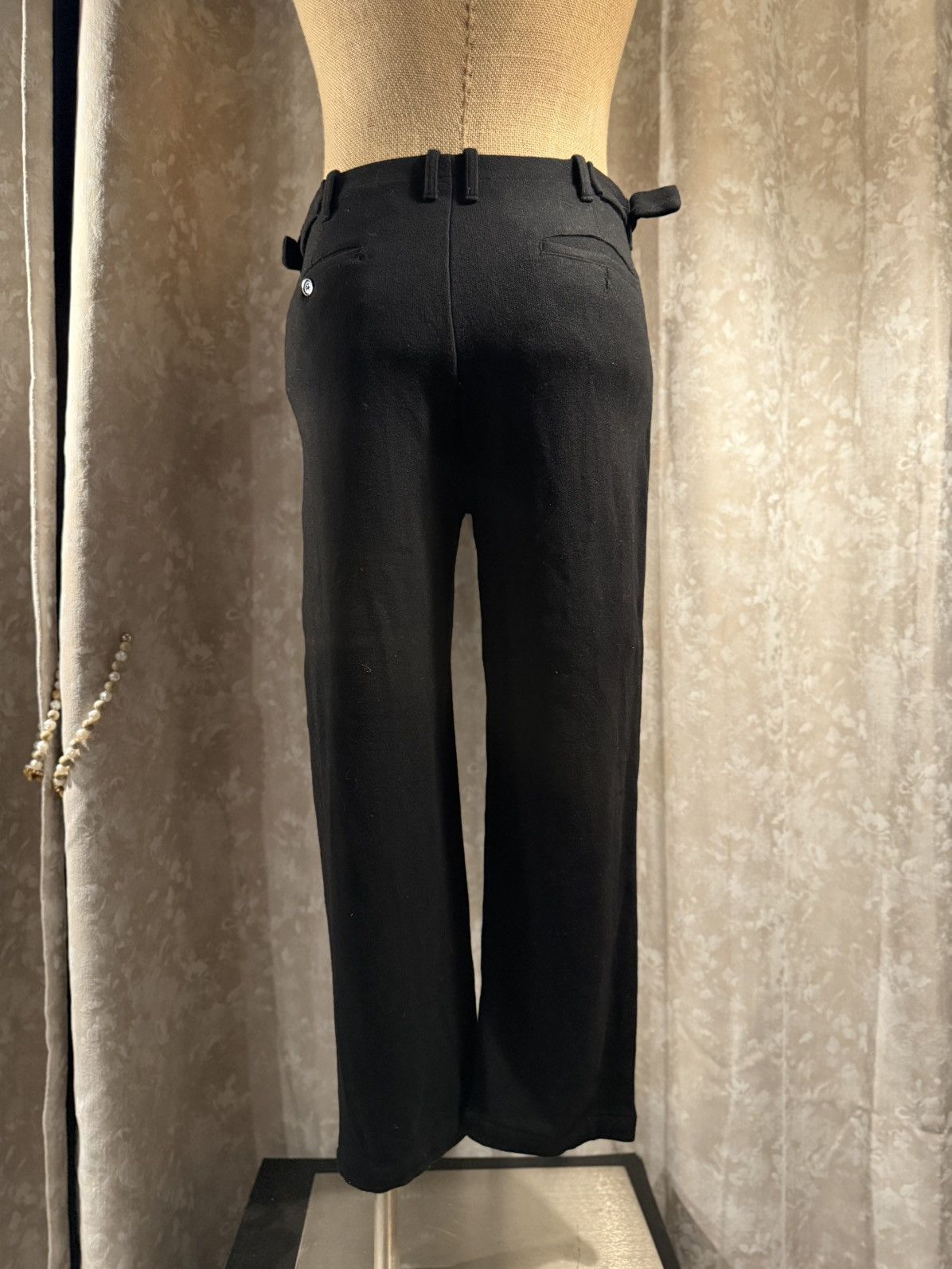 Other Black Cropped Trousers with Asian Calligraphy Print Size US 29 - 9 Thumbnail