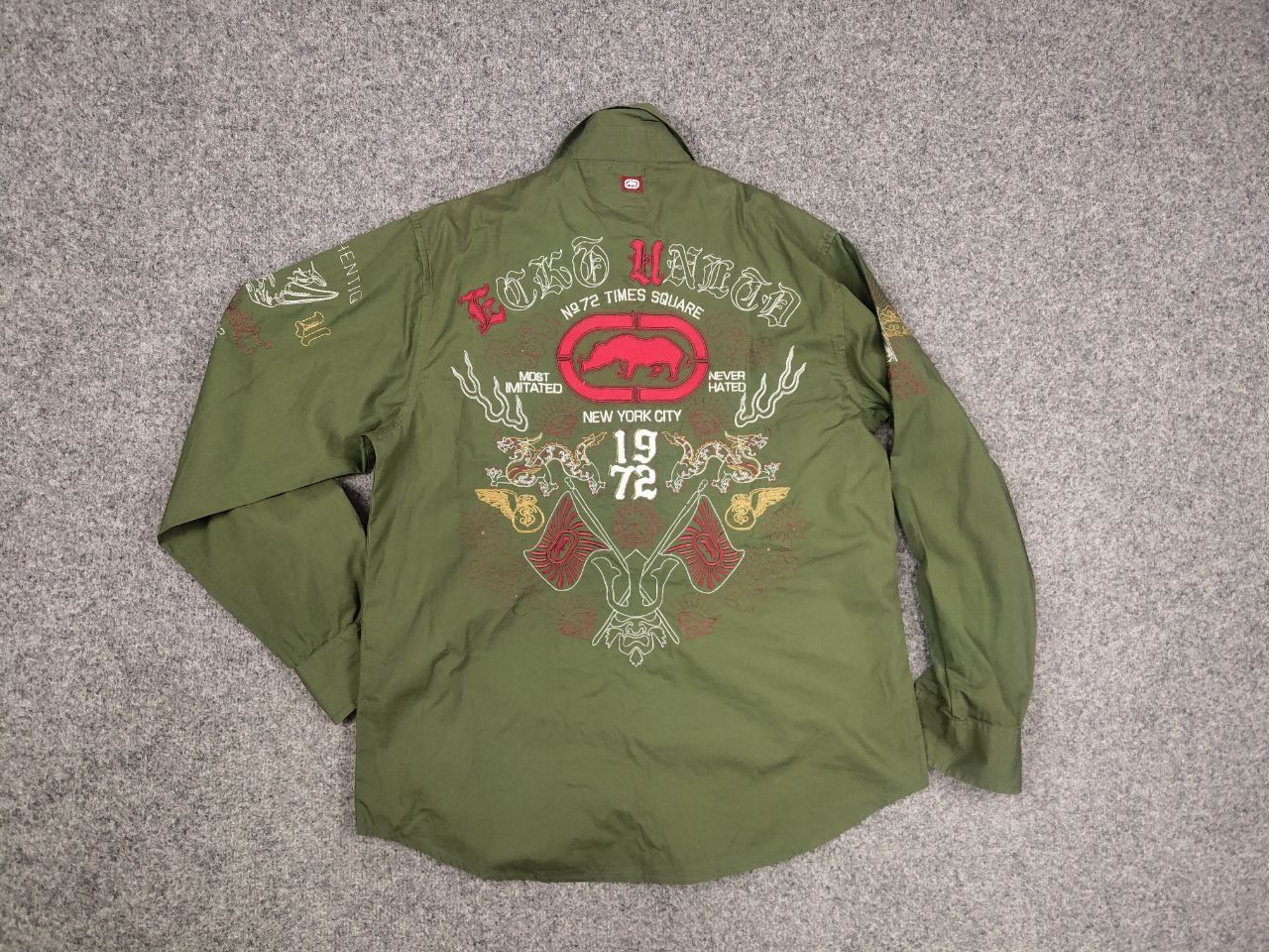 Ecko Unltd. Vintage Ecko Unltd Military Logo Button Long sleeve Shirt Size US M / EU 48-50 / 2 - 12 Thumbnail