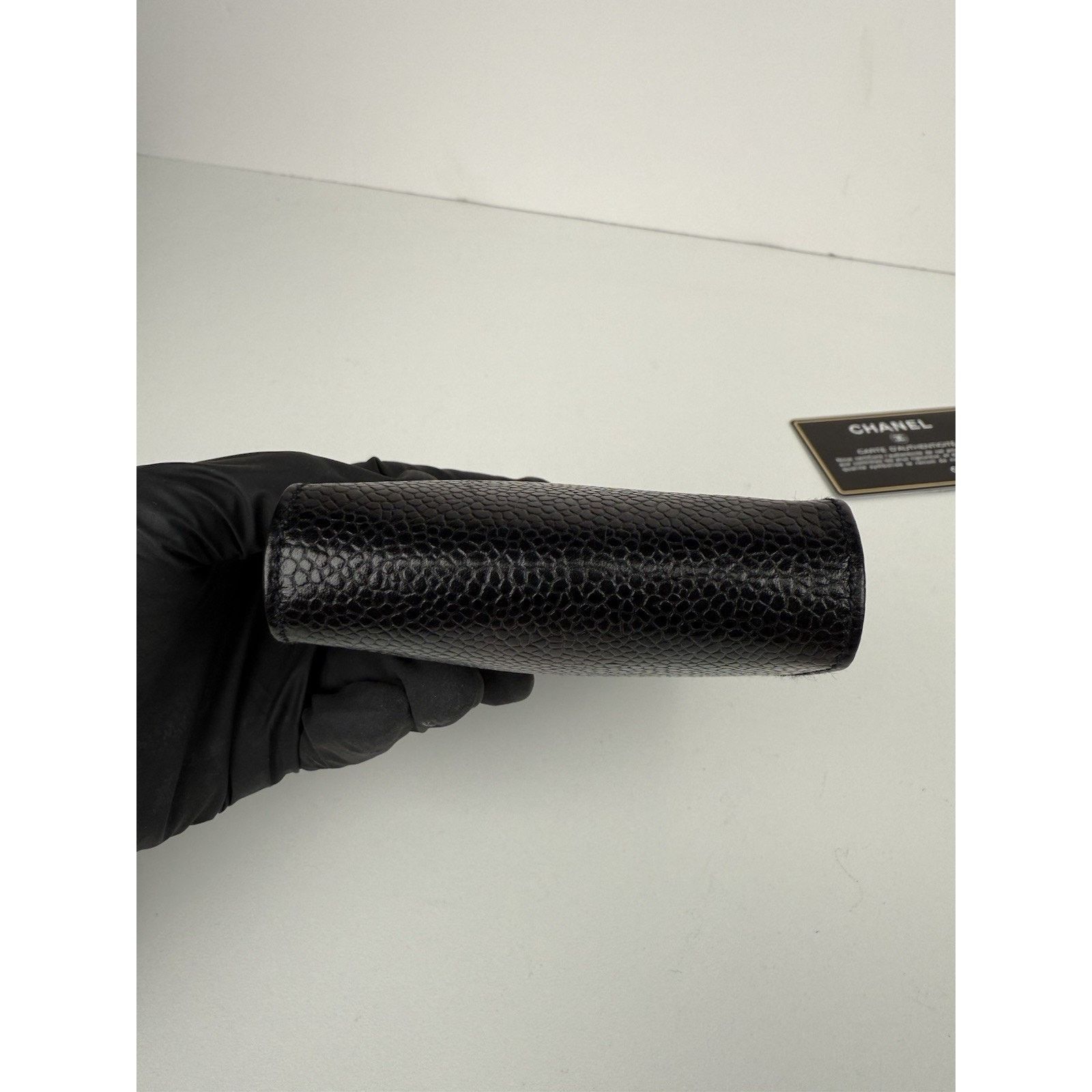 Chanel CHANEL Black Caviar Leather Accessories Glasses Case Size ONE SIZE - 3 Thumbnail