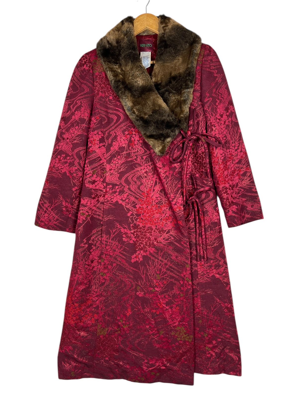 Kenzo Kenzo Paris Jacquard Coat With Faux Fur Made In France Size M / US 6-8 / IT 42-44 - 5 Thumbnail