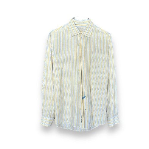 Banana Republic Banana Republic Button Up Shirt Mens Size M Blue Yellow Stri Size US M / EU 48-50 / 2 - 1 Thumbnail