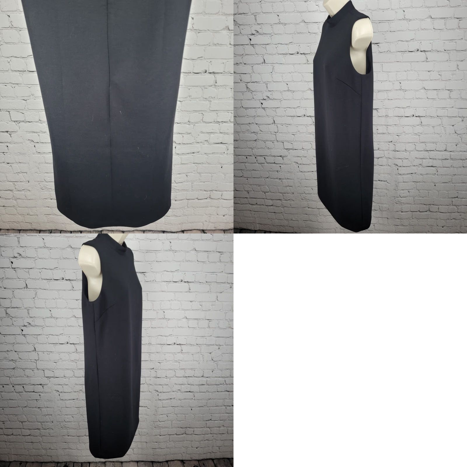 Ann Taylor Ann Taylor Dress Women's Sheath Knee Length Black Mock Neck Sleeveless Lined Stretch 6 Size M / US 6-8 / IT 42-44 - 8 Thumbnail