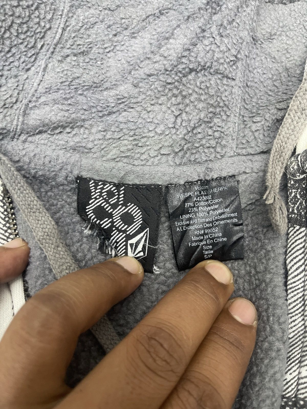 Volcom VOLCOM WESPE PLAID SHERPA SWEATSHIRT HOODIE Size US M / EU 48-50 / 2 - 9 Thumbnail