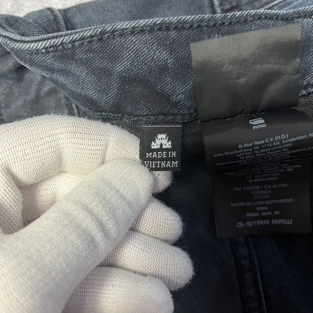 G-Star Vintage G-Star RAW Davin 3D Law Boyfriend Denim Black Jeans Size 28" / US 6 / IT 42 - 8 Thumbnail