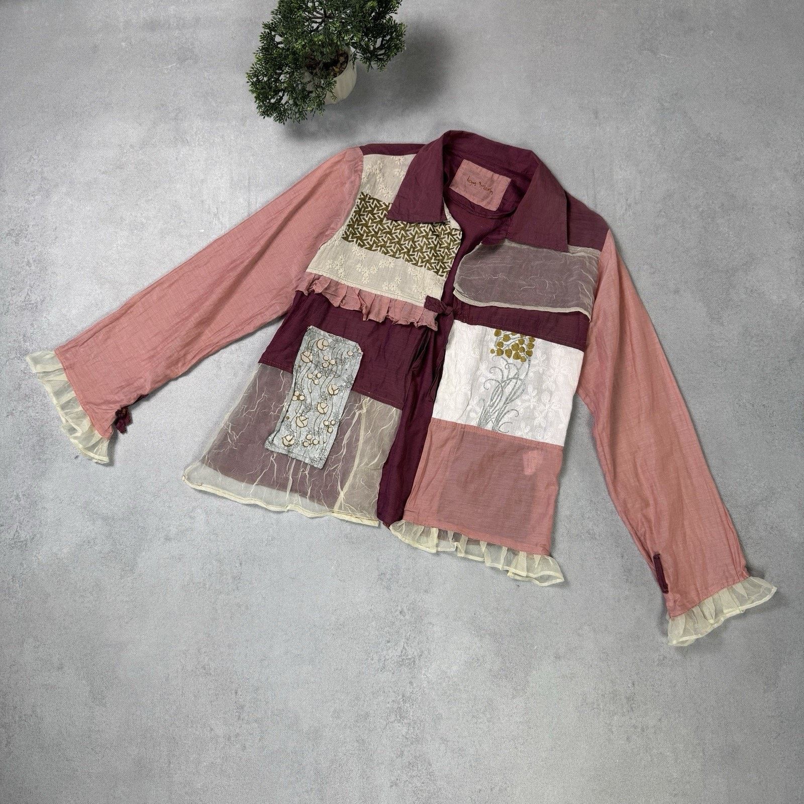 Vintage Ian Mosh Women Blouse Avant Garde Patchwork Size 3 Size M / US 6-8 / IT 42-44 - 1 Thumbnail
