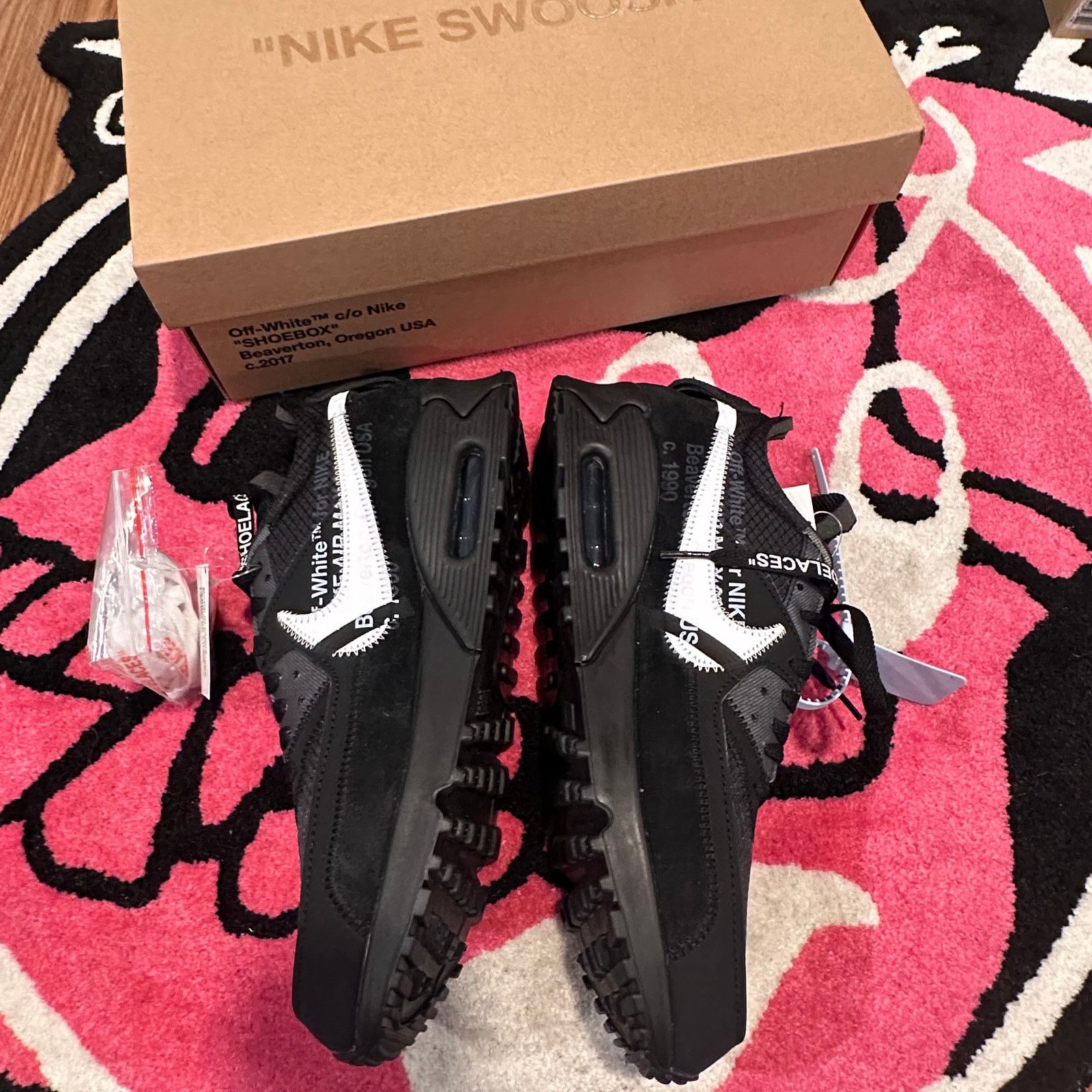 Off-White Nike Air Max 90 Off-White “Black” - Size 10 - Brand New Size US 10 / EU 43 - 4 Thumbnail