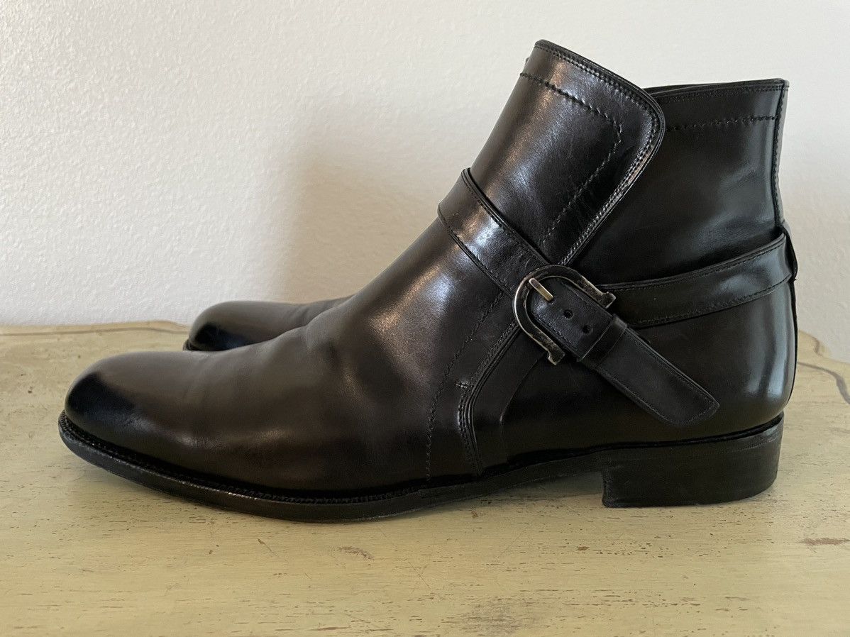 Salvatore Ferragamo Ankle Boot with Belt Detail Size US 12 / EU 45 - 2 Thumbnail