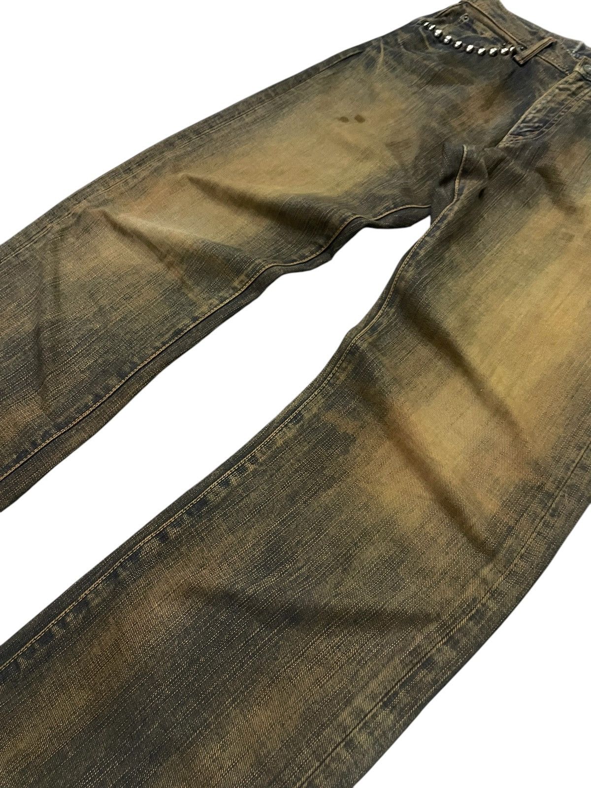 Hysteric Glamour × If Six Was Nine × Le Grande Bleu (L.G.B.) GLHEART Japan Studded Mud Wash Loose Jeans Size US 30 / EU 46 - 4 Thumbnail