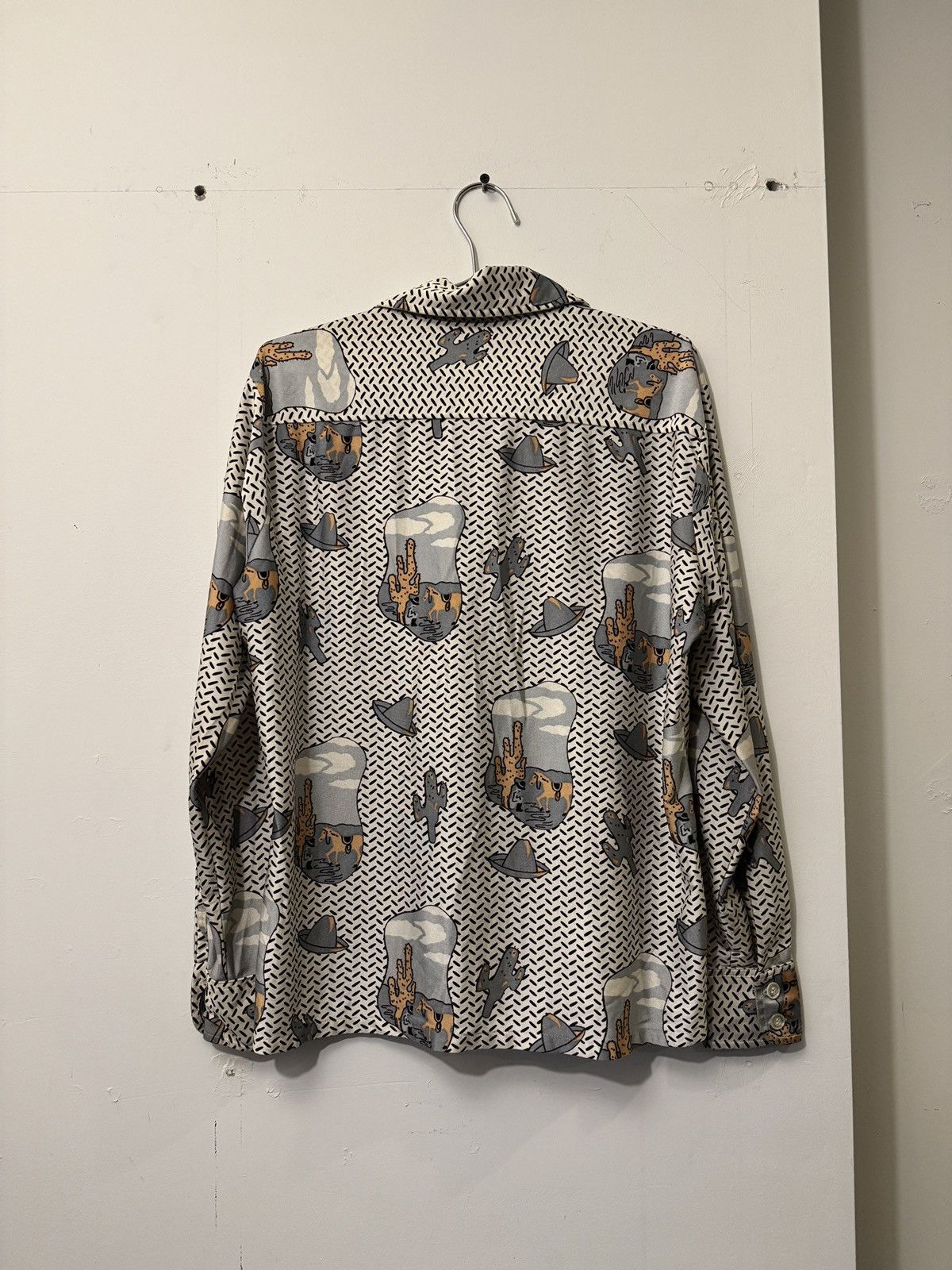 Vintage Vintage 70s Qiana Silky Nylon Cactus Cowboy Western Shirt Size US L / EU 52-54 / 3 - 2 Thumbnail