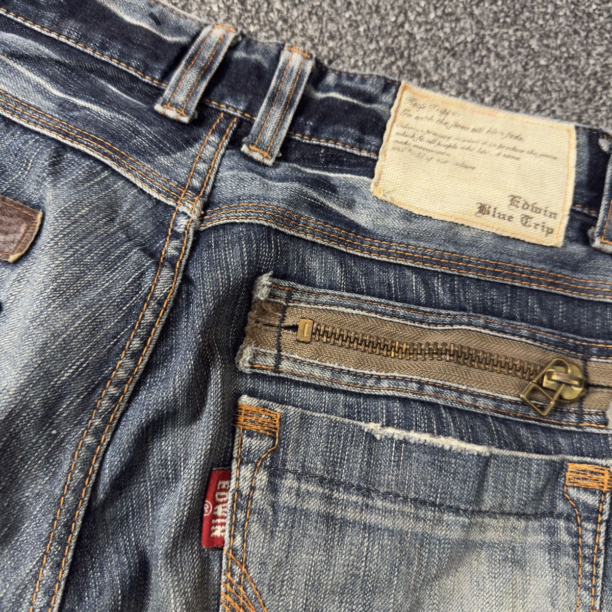 Beauty Beast 🔥🇯🇵 Japanese Denim Edwin Blue Trip Boot Cut Jeans W32 Size US 32 / EU 48 - 8 Thumbnail