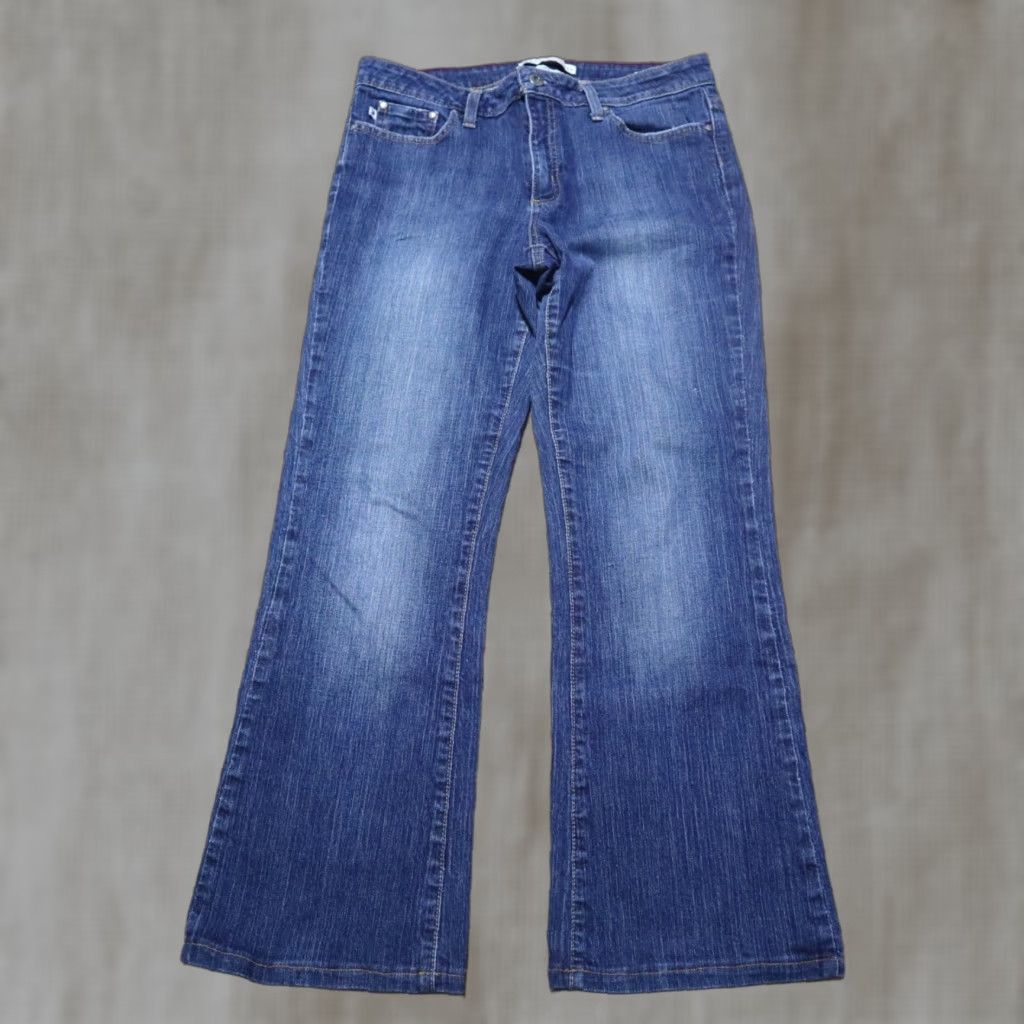 Tommy Hilfiger VINTAGE Tommy Hilfiger Jeans Bootcut Flap Pocket Stretch Low Rise Women's 8R Blue 5-Pocket Design Denim Cotton Spandex Size 30" / US 8 / IT 44 - 1 Thumbnail