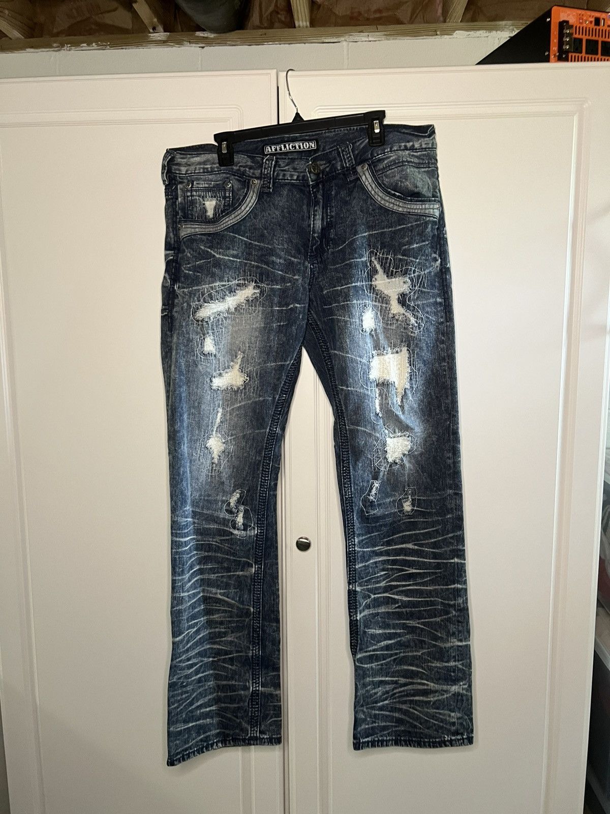 Affliction Y2K Affliction Distressed Cooper Straight Leg Jeans Size US 36 / EU 52 - 2 Thumbnail