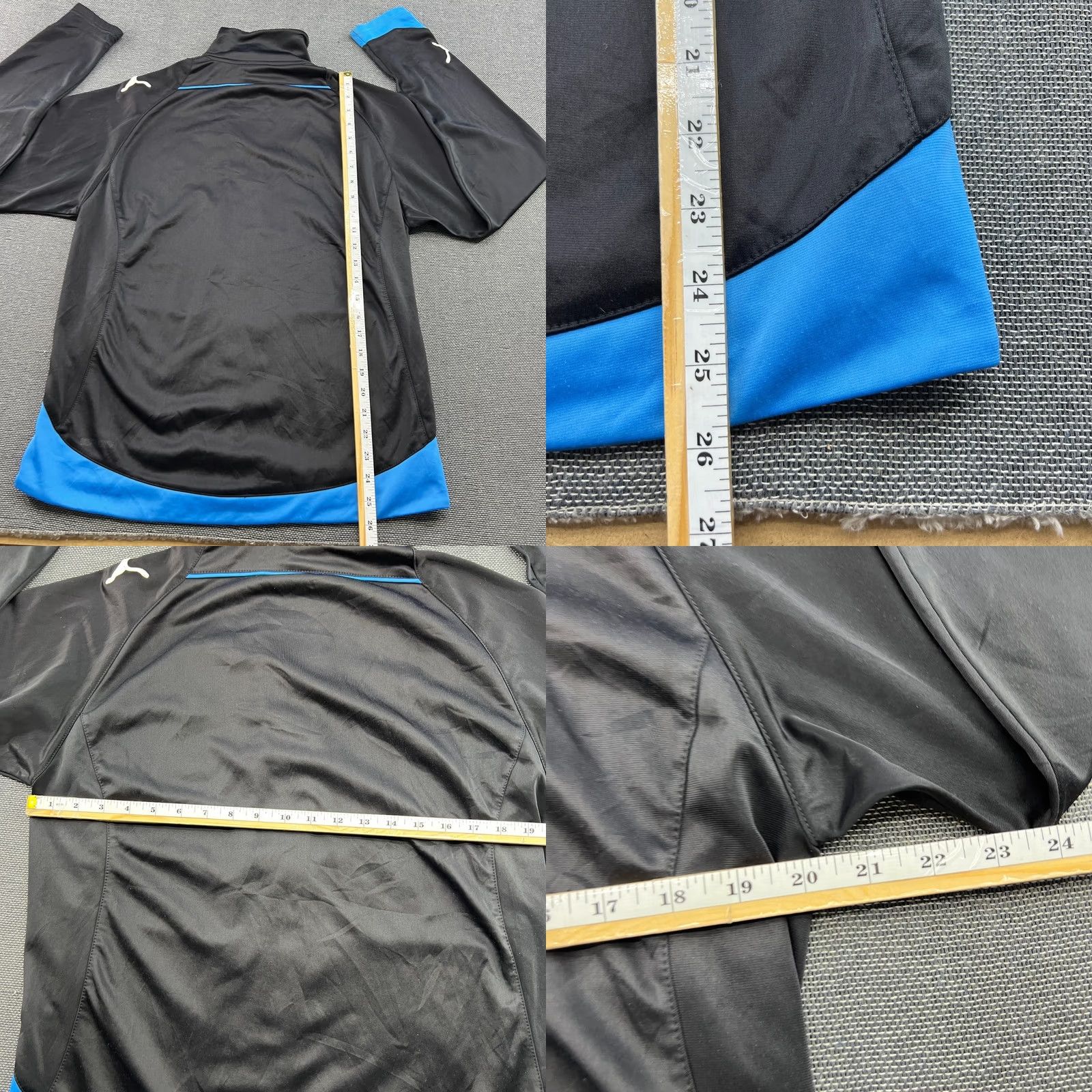 Puma VINTAGE PUMA Football Jacket Mens S Track Jacket Black Full Zip Size US S / EU 44-46 / 1 - 9 Thumbnail